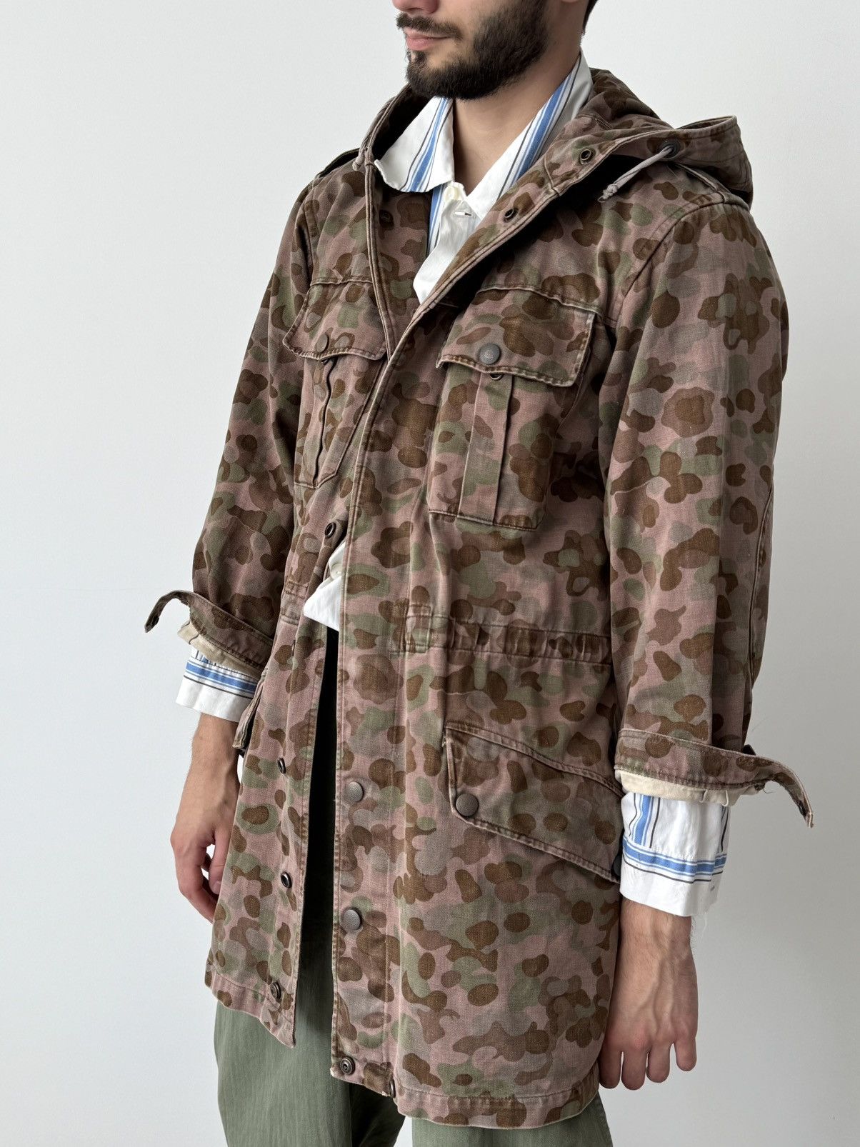 Vintage 1959 Dated Austrian Army ‘KAZ58’ Pea Dot Camo Parka Jacket Size US M / EU 48-50 / 2 - 2 Thumbnail