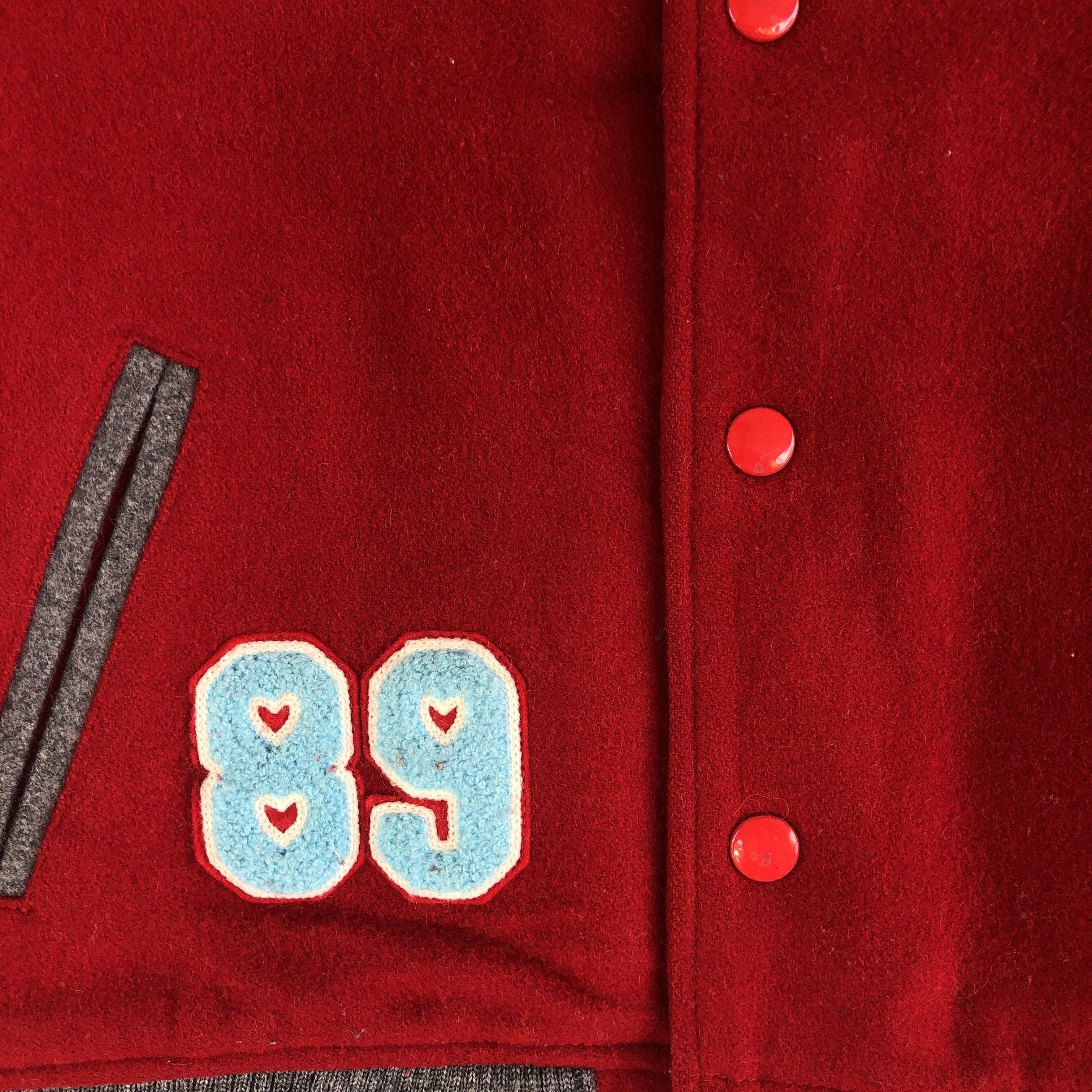 Japanese Brand × Vintage Vintage Angel Blue Letterman Patches Varsity Wool Jacket Size XS / US 0-2 / IT 36-38 - 13 Thumbnail
