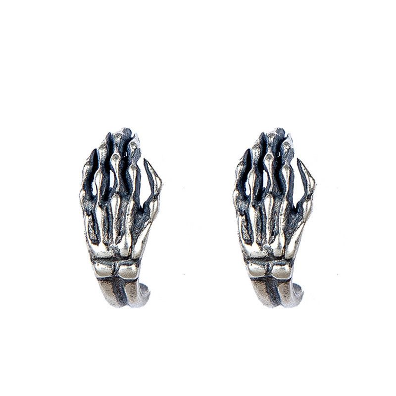Jewelry Skull Future Earrings One Pairs Chrome Jewelry Size ONE SIZE - 5 Thumbnail