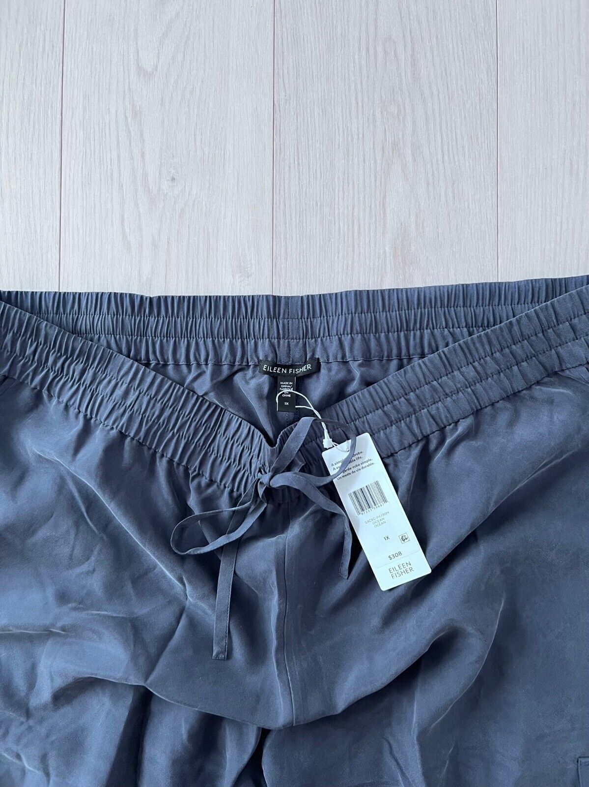 Eileen Fisher Eileen Fisher Washed Silk Cargo Pant Ocean ( 1X ) Size 40" / US 18 - 4 Thumbnail