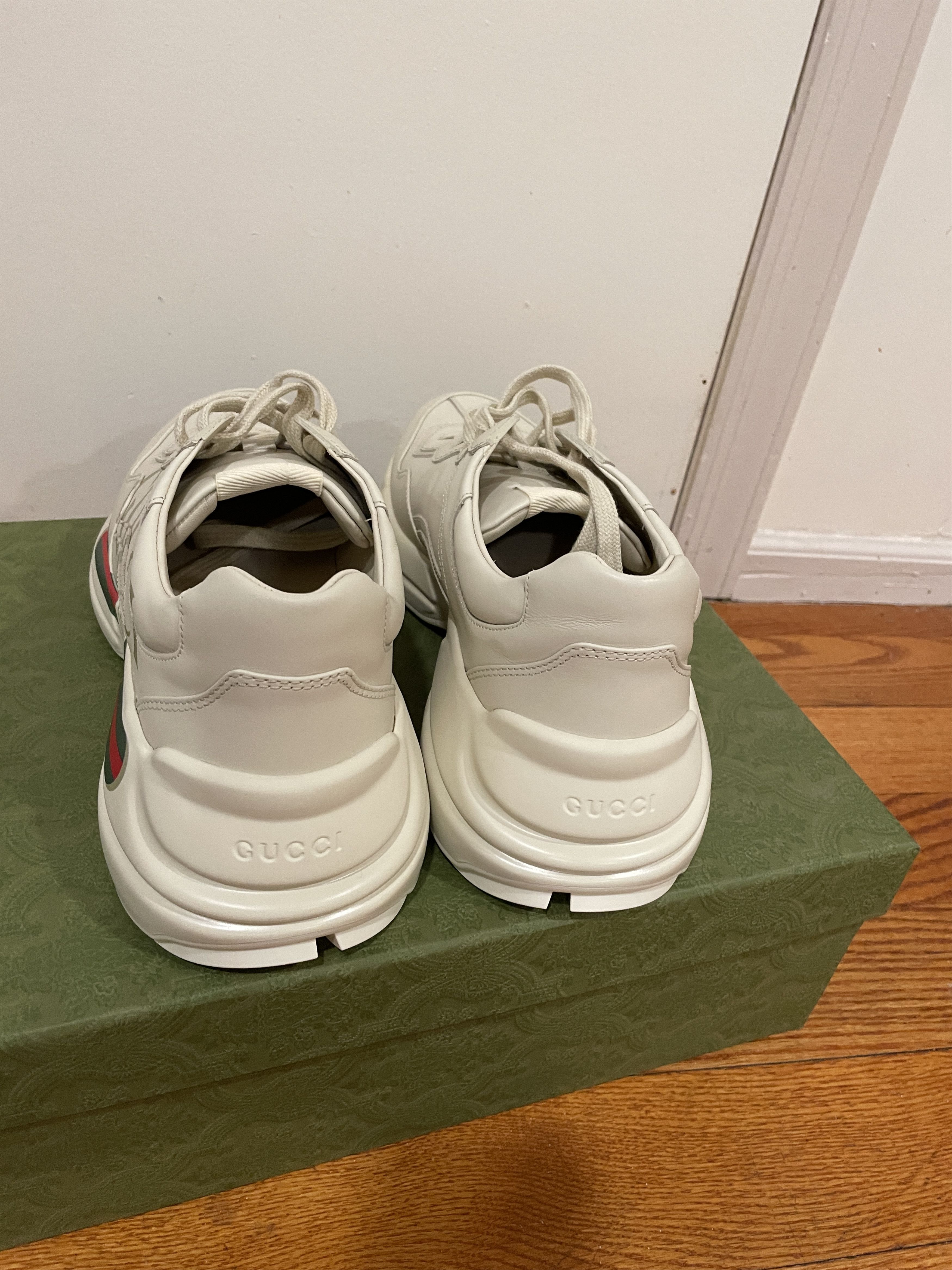 Gucci Men's Rhyton Gucci Logo Leather Sneaker Size US 9.5 / EU 42-43 - 6 Thumbnail
