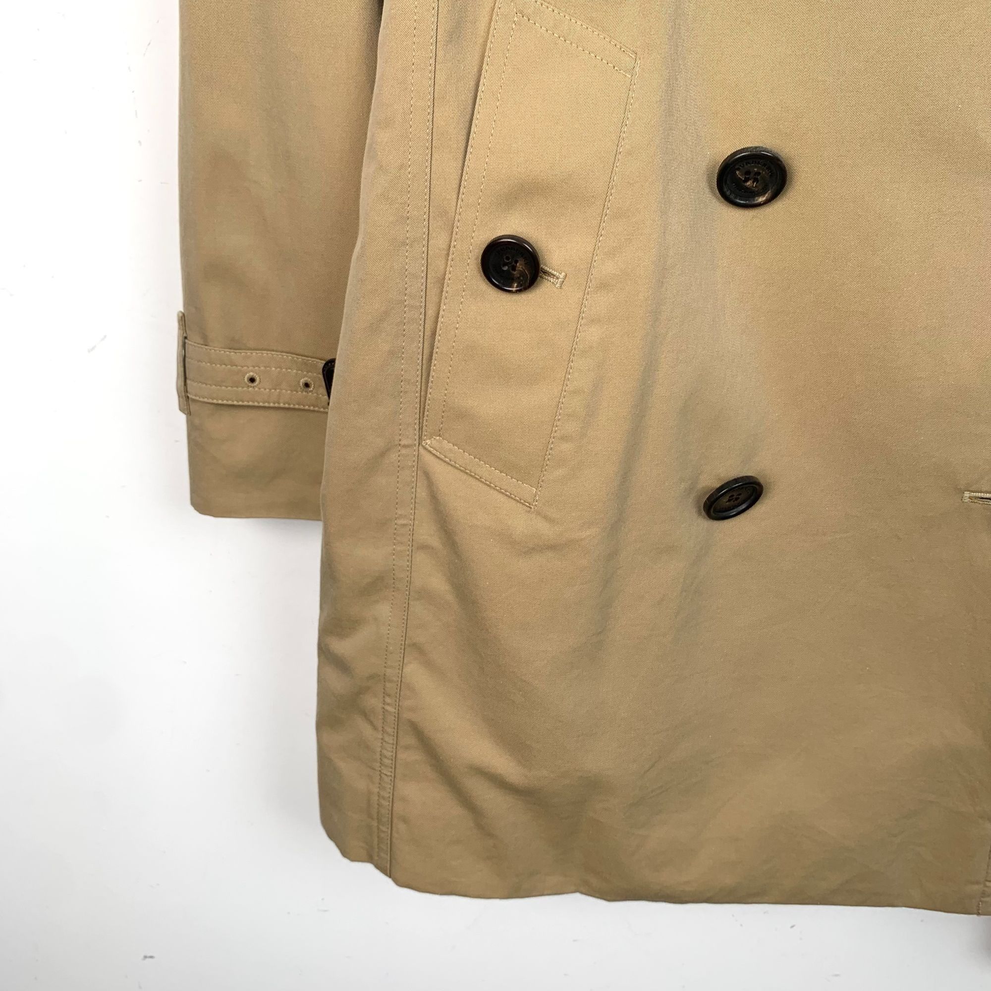 Burberry Burberry Brown Cotton Double-Breasted Belted Trench Coat (Si Size US S / EU 44-46 / 1 - 9 Thumbnail