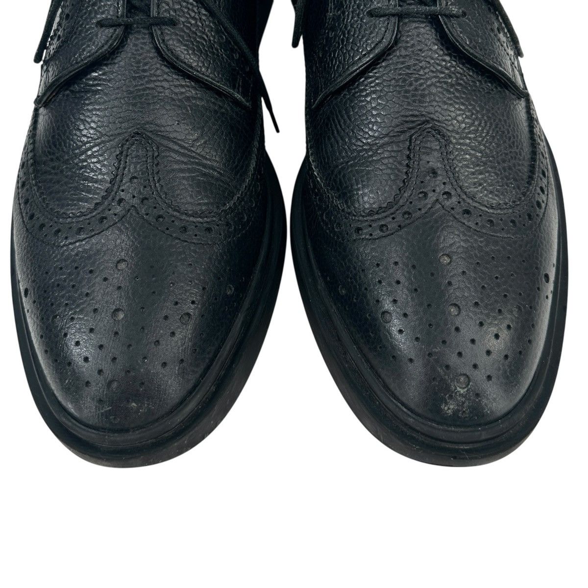 Thom Browne FW14 Black Pebble Grain Leather Brogues Oxford Derby Shoes Size US 8 / EU 41 - 5 Thumbnail