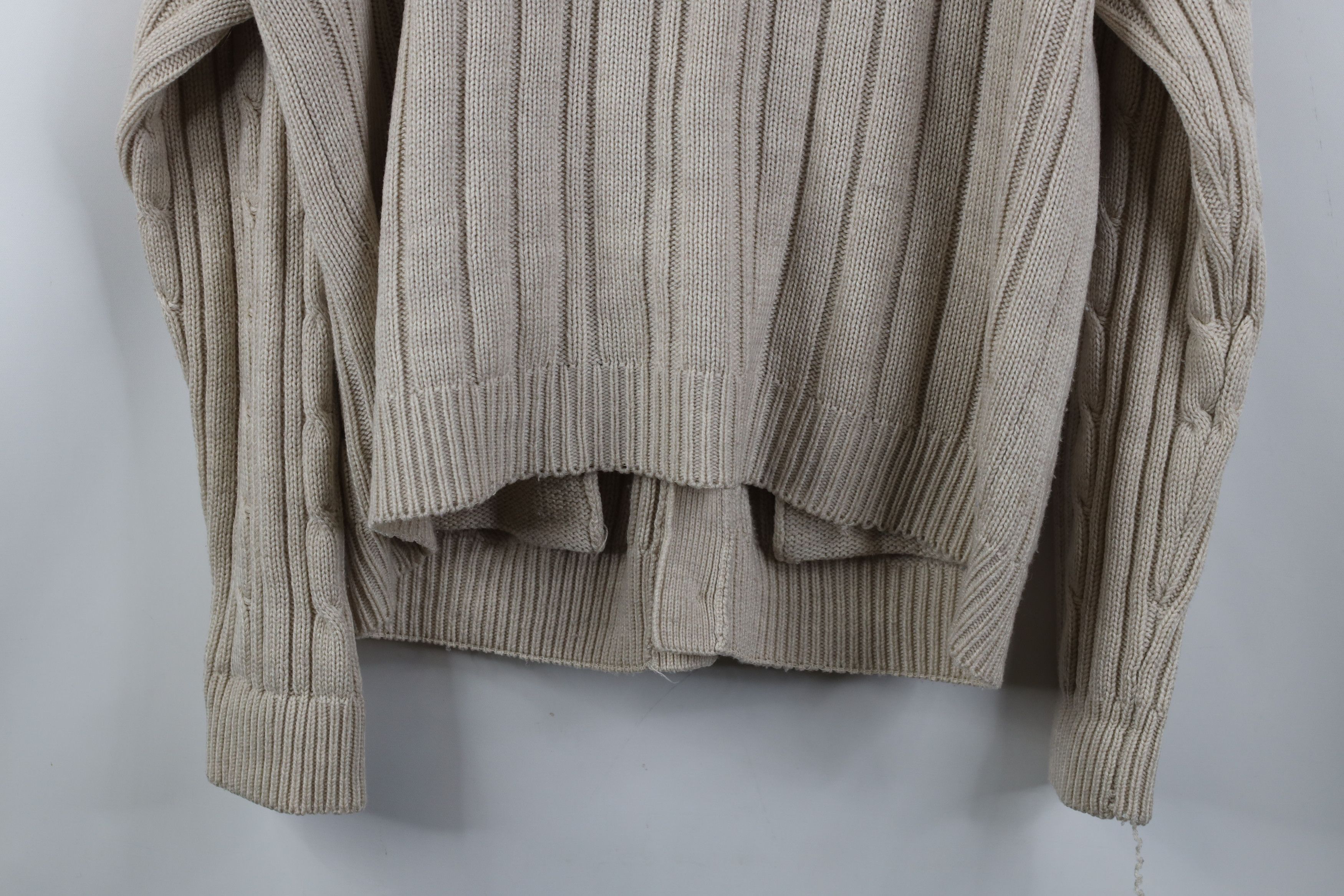 Vintage Vintage 90s Streetwear Cable Knit Fisherman Cardigan Sweater Size US L / EU 52-54 / 3 - 12 Thumbnail