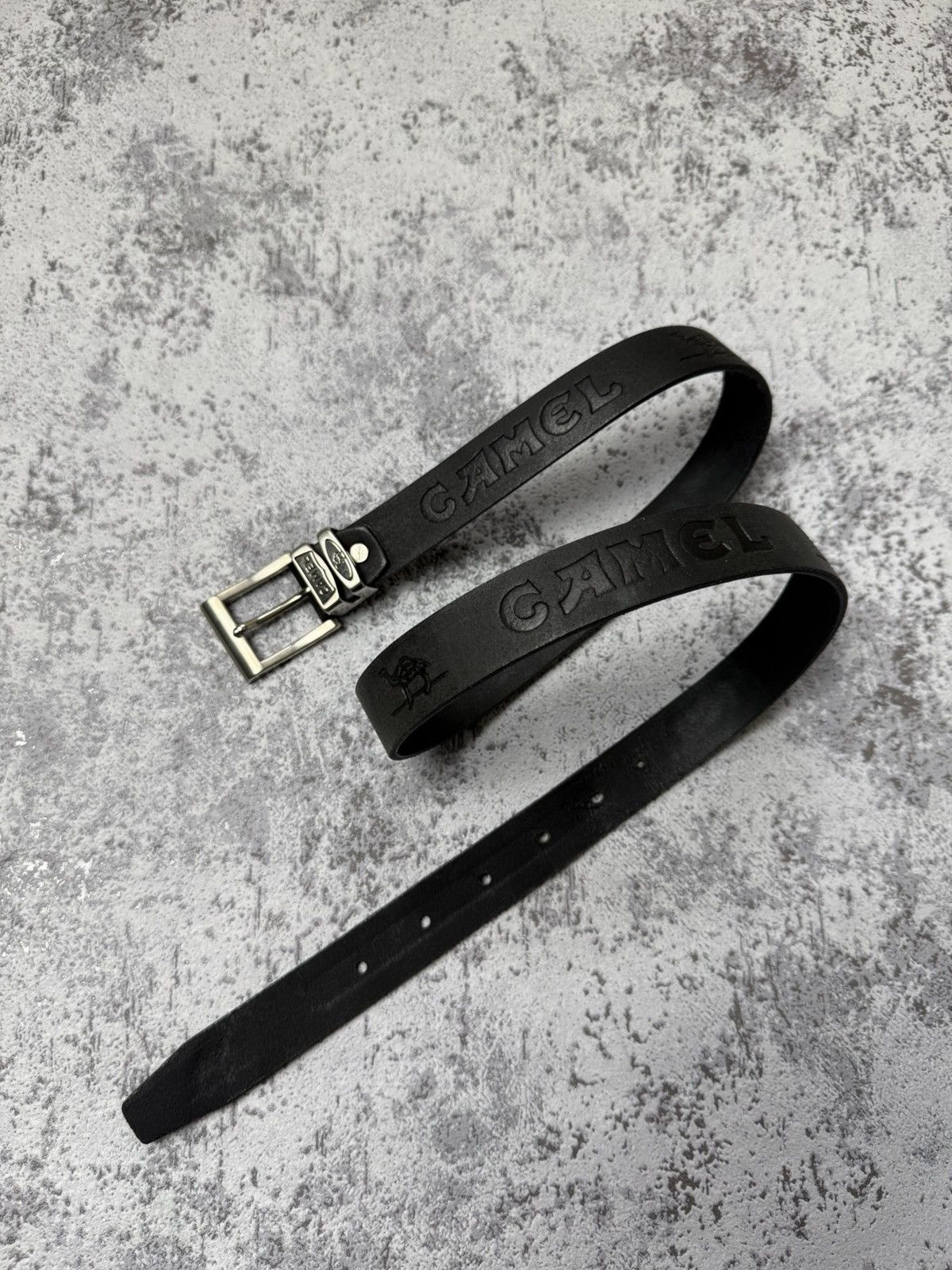 Camel Vintage Camel Monogram Leather Belt Men Y2K Rare 90s Size ONE SIZE - 3 Thumbnail