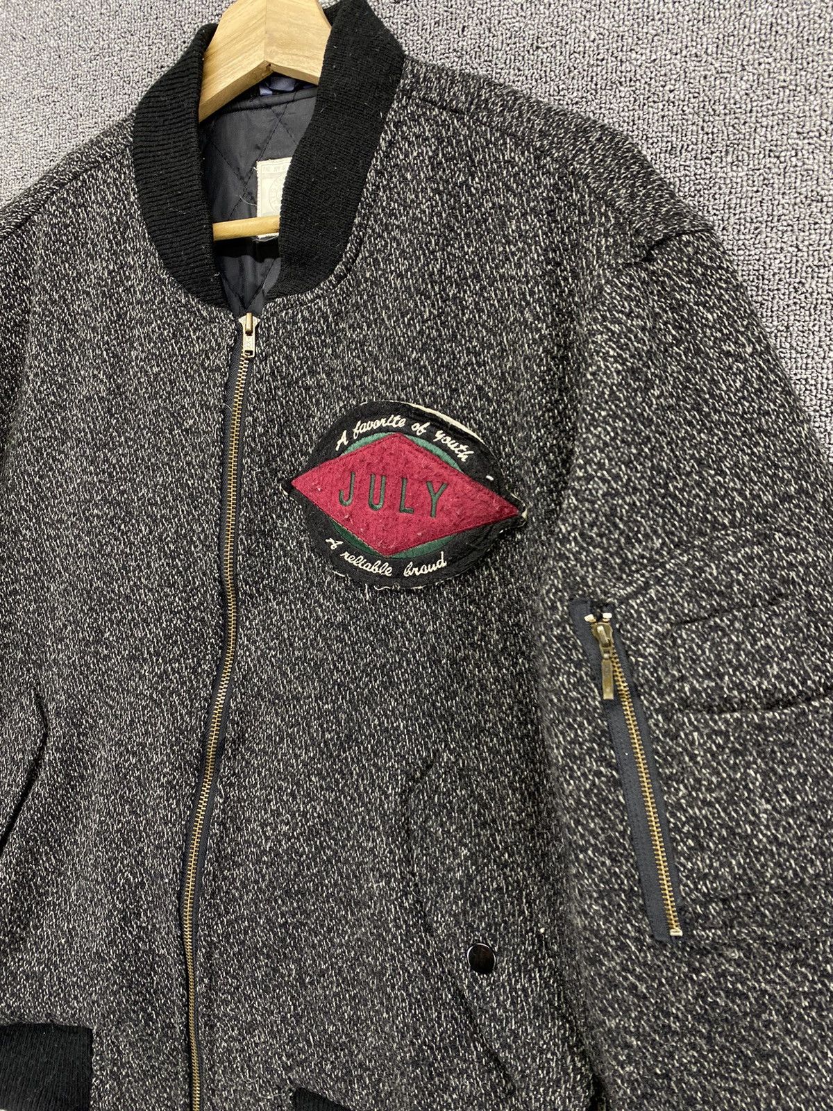 Japanese Brand Vintage July by Haward Wool Bomber Jacket Size US M / EU 48-50 / 2 - 6 Thumbnail