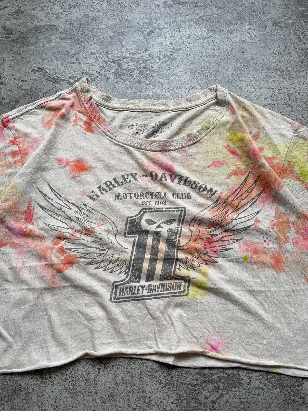 Harley Davidson Vintage Y2K Harley Davidson Croptop T-shirt Size XL / US 12-14 / IT 48-50 - 2 Thumbnail