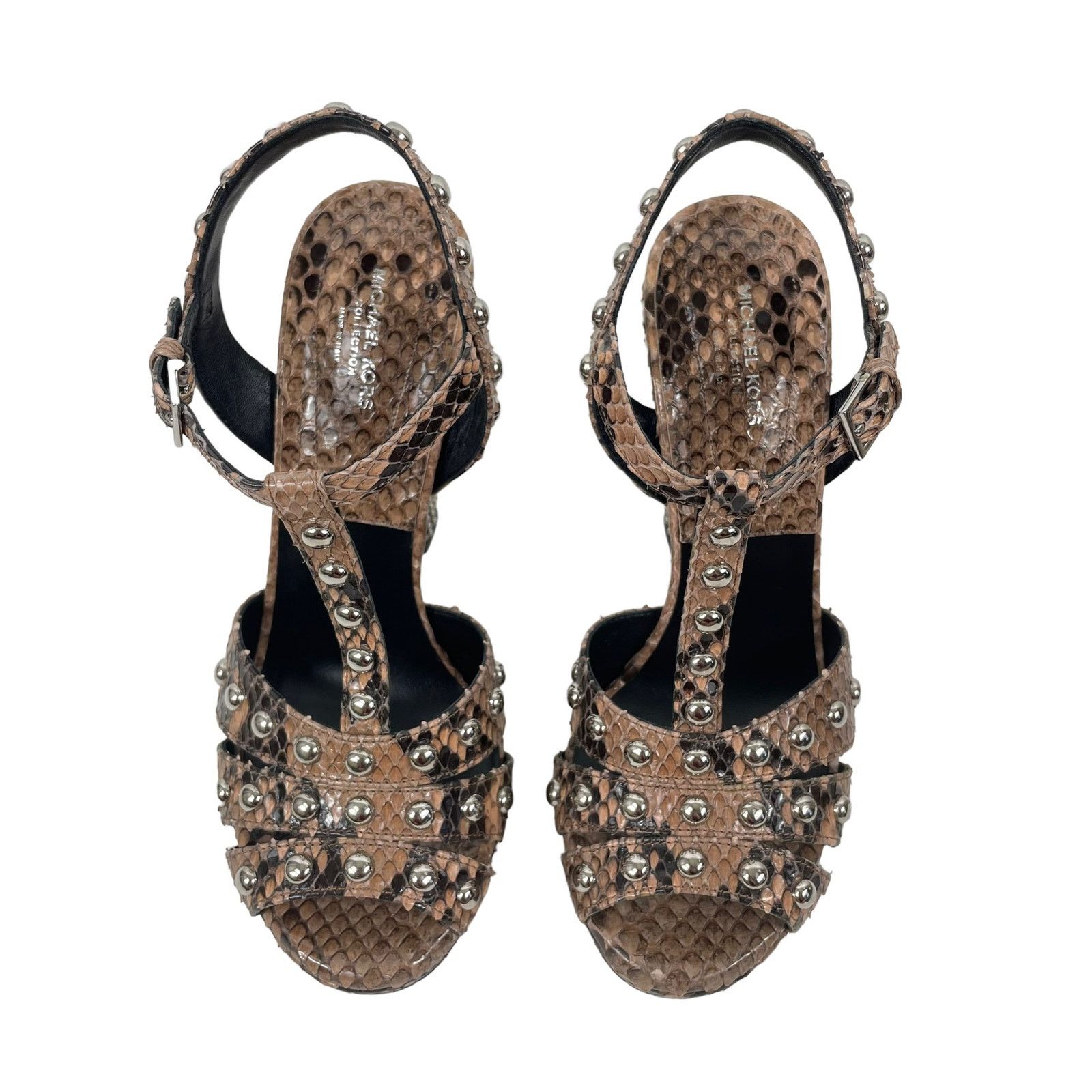 Michael Kors Michael Kors Rosanna Sandals Python Studded Size 37.5 Size US 7.5 / IT 37.5 - 6 Thumbnail