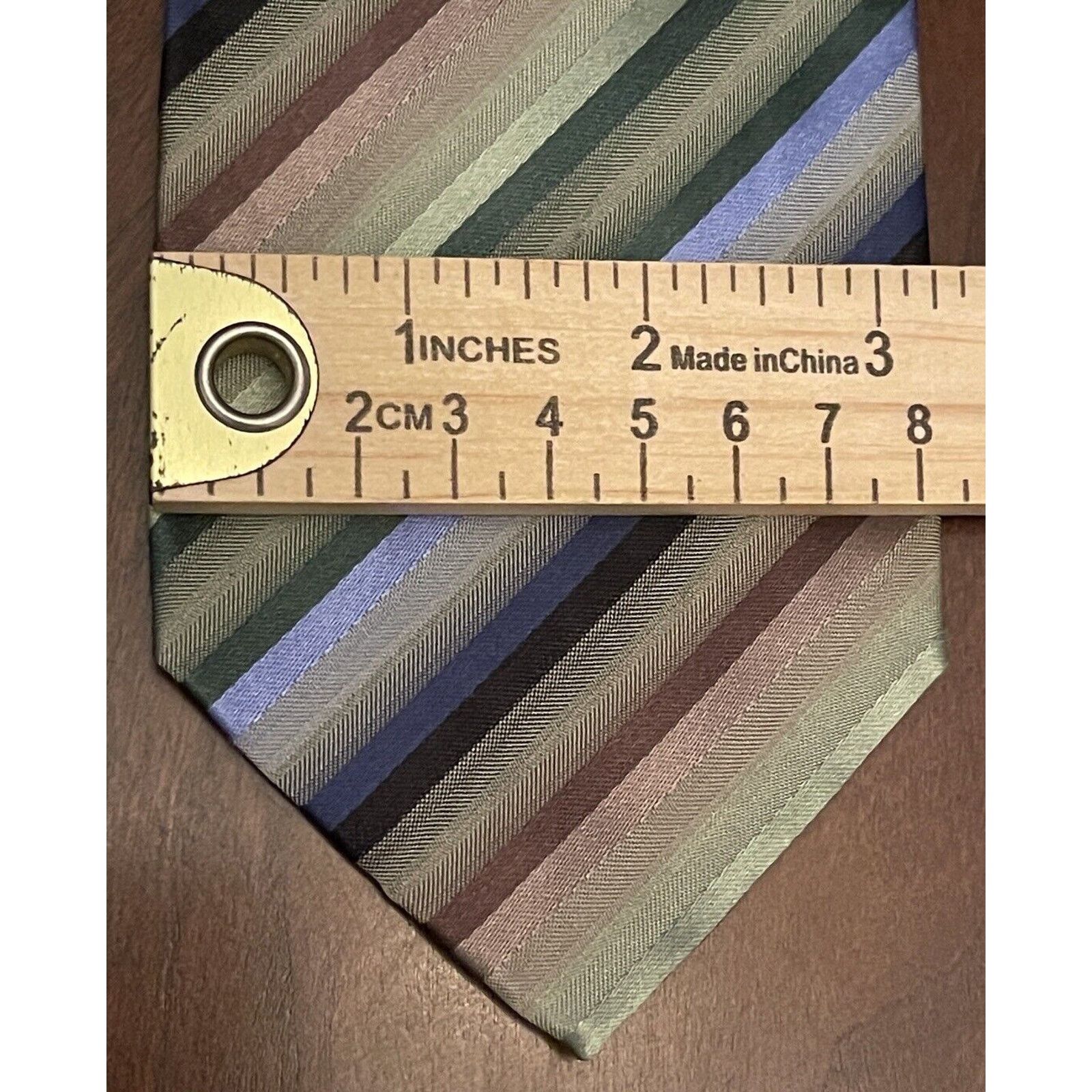 Kenneth Cole Kenneth Cole Reaction Green Blue Brown 100% Silk China Size ONE SIZE - 4 Thumbnail