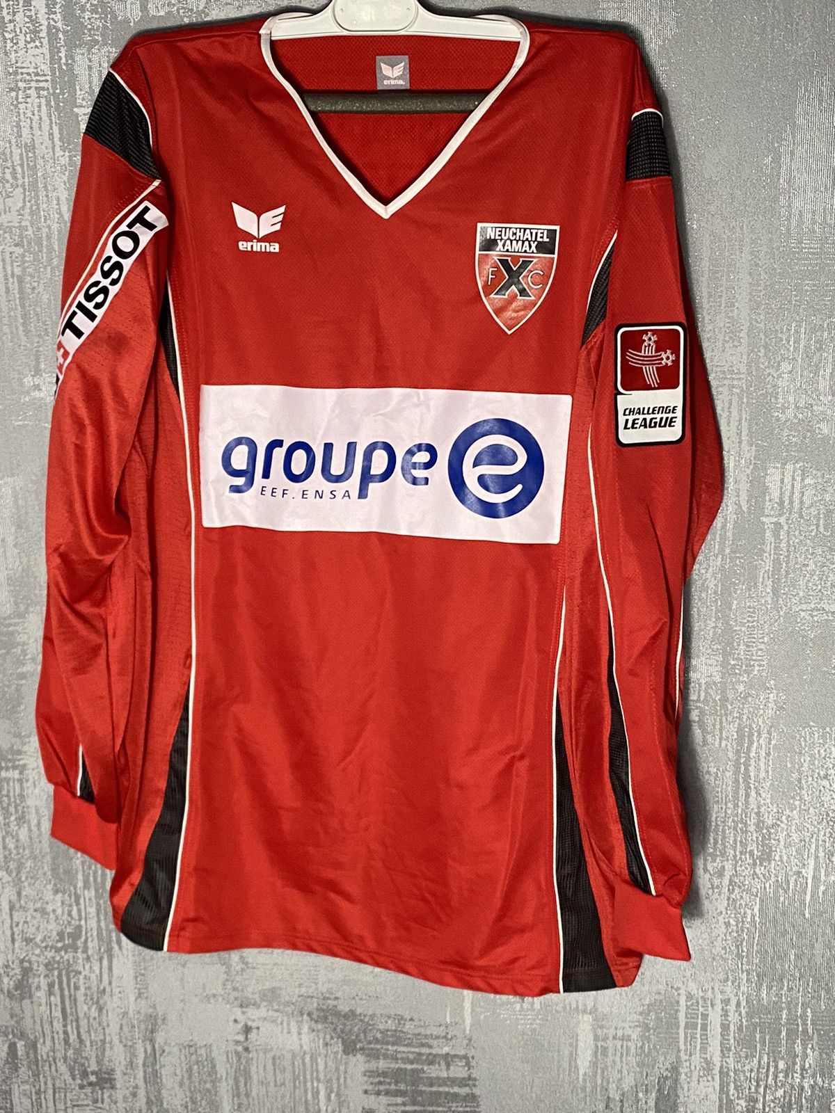 Vintage Vintage Erima Neuchatel Xamax Soccer Jersey Play Issue Size US L / EU 52-54 / 3 - 1 Thumbnail