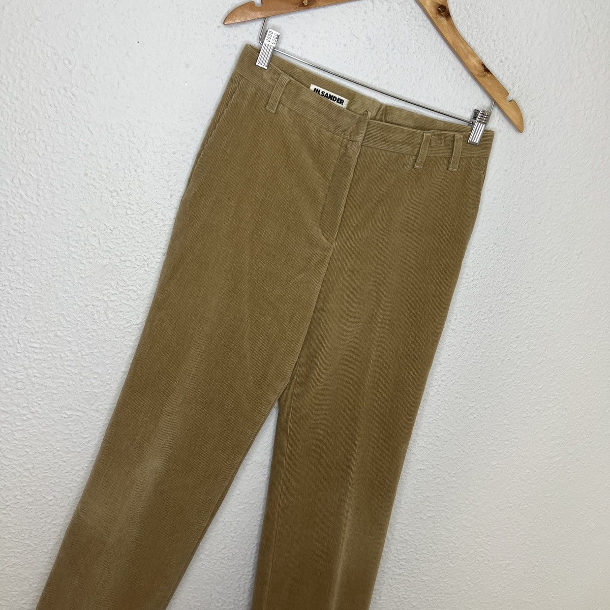 Designer × Jil Sander Jil Sander Womens Pants Corduroy Trousers Beige Brown Luxury Size 26" / US 2 / IT 38 - 4 Thumbnail