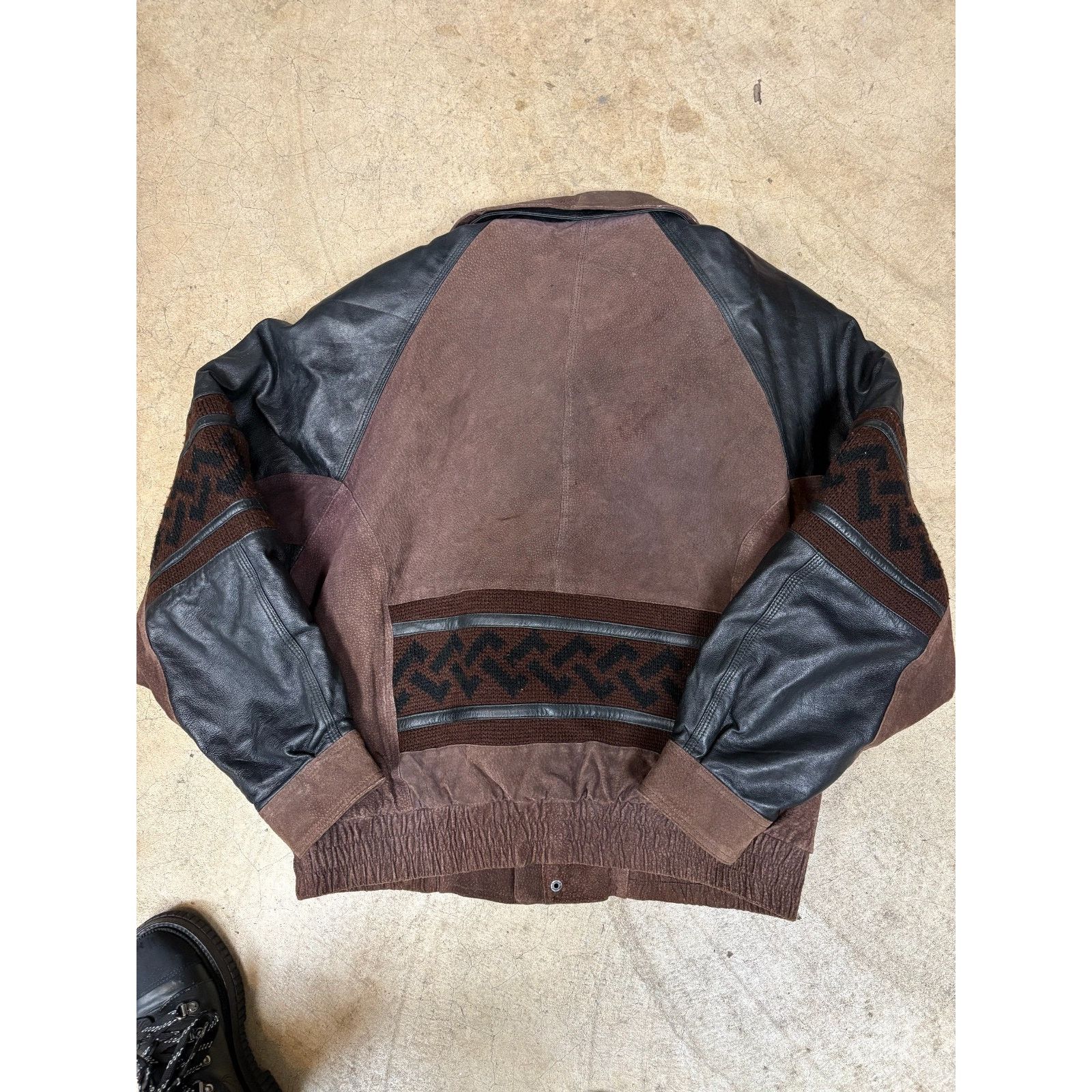 Cos Vintage COS Uomo Leather & Suede Bomber Jacket – XL Size US XL / EU 56 / 4 - 6 Thumbnail