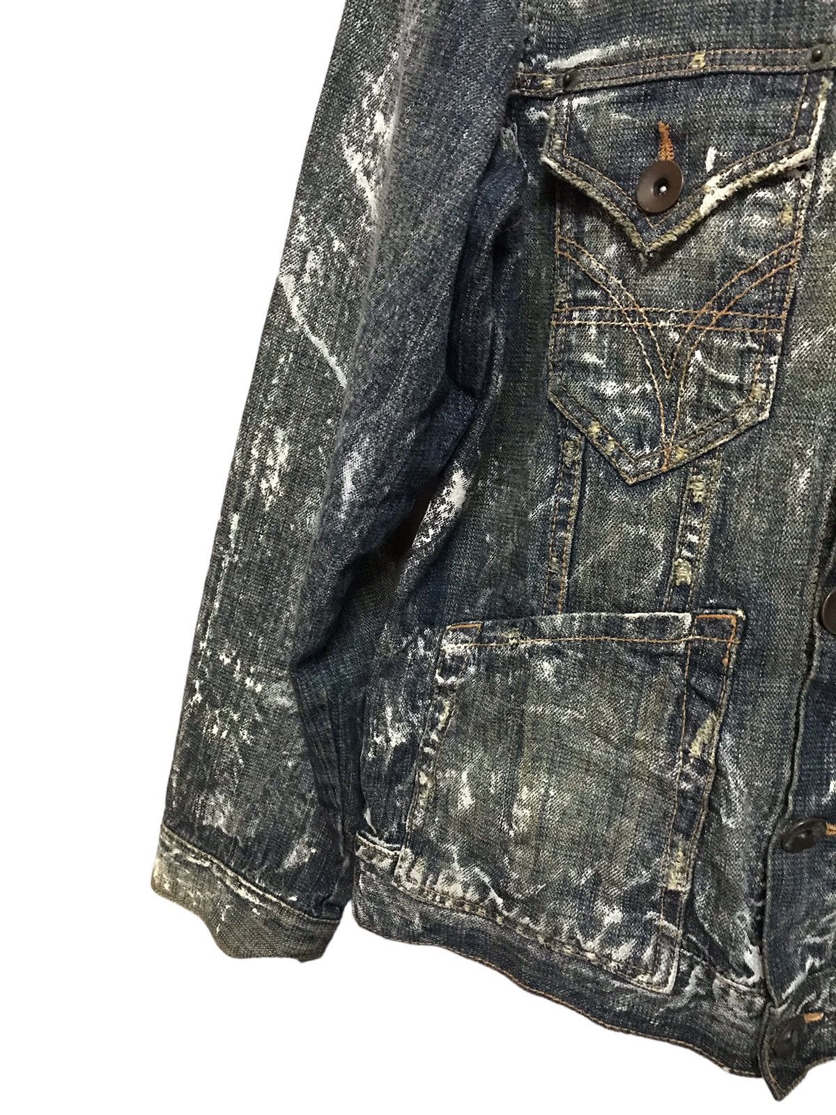 If Six Was Nine Vintage Big Shark Jeans Painted Art Denim Jacket Size US L / EU 52-54 / 3 - 4 Thumbnail