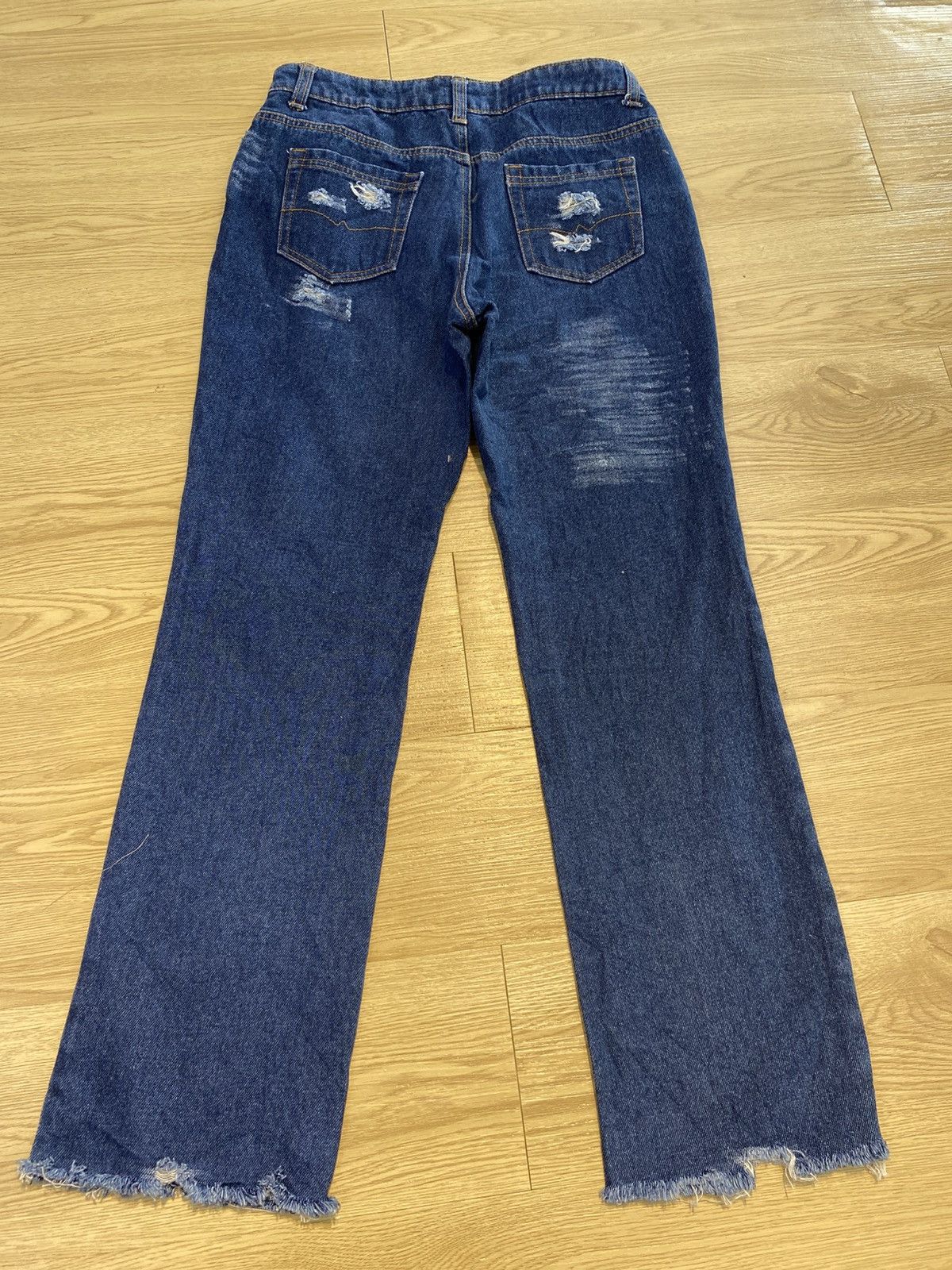 Japanese Brand Japanese Vintage Distress Hairy Leg Loose Style Jeans Size US 29 - 3 Thumbnail