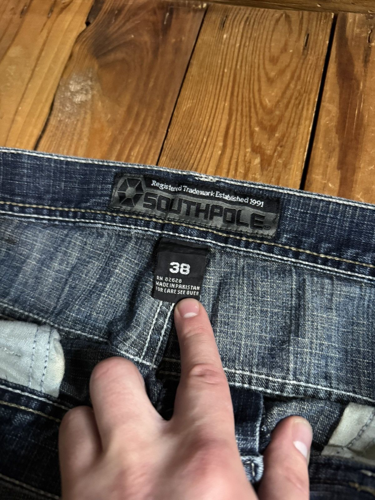 Southpole Vintage Y2K Southpole Baggy Blue Denim Jeans Size US 38 / EU 54 - 2 Thumbnail
