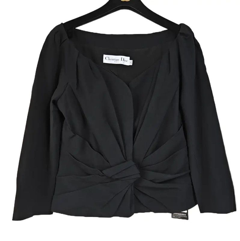 Dior Dior Black Silk Short Coat for Women 0089 Size M / US 6-8 / IT 42-44 - 1 Thumbnail