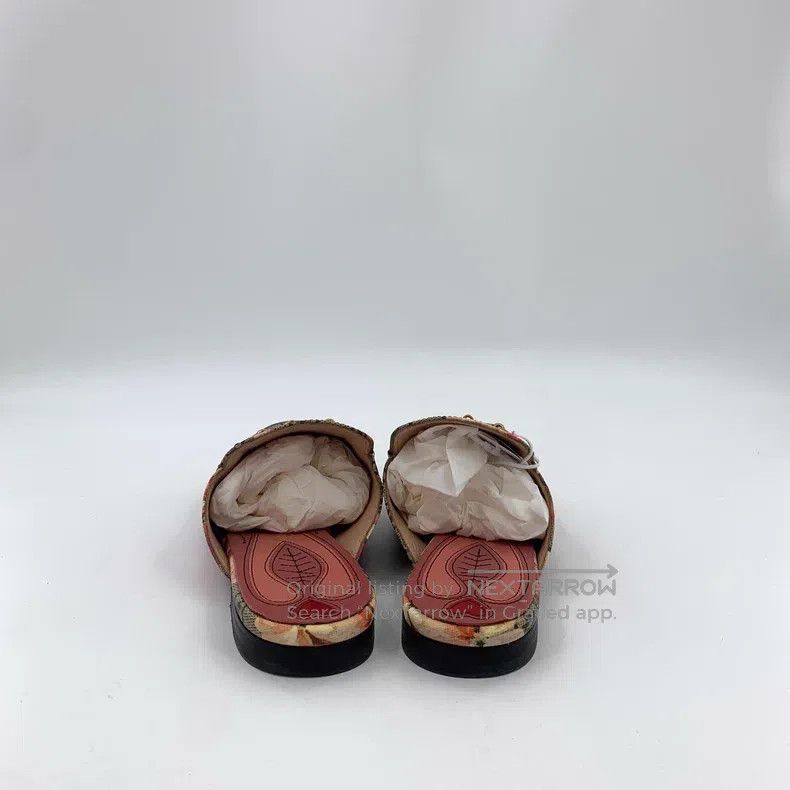 Gucci Gucci Brown horse buckle logo jacquad flower print casual Size US 6.5 / IT 36.5 - 4 Thumbnail