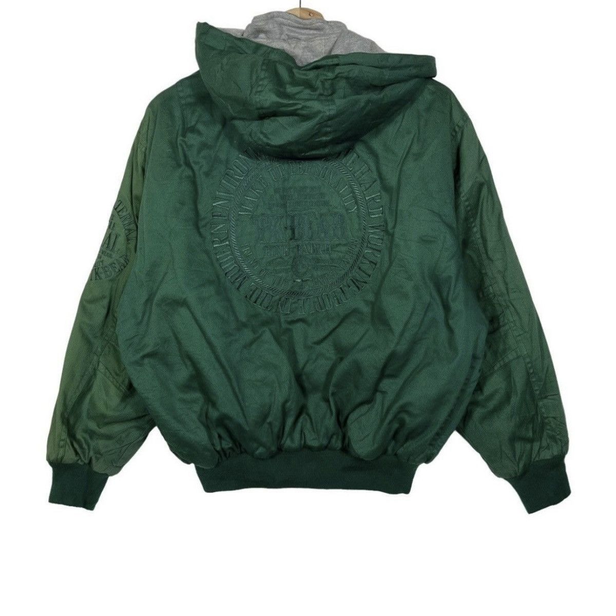 Japanese Brand Bomber jacket full zipper reversible big logo embroidered Size US M / EU 48-50 / 2 - 2 Thumbnail