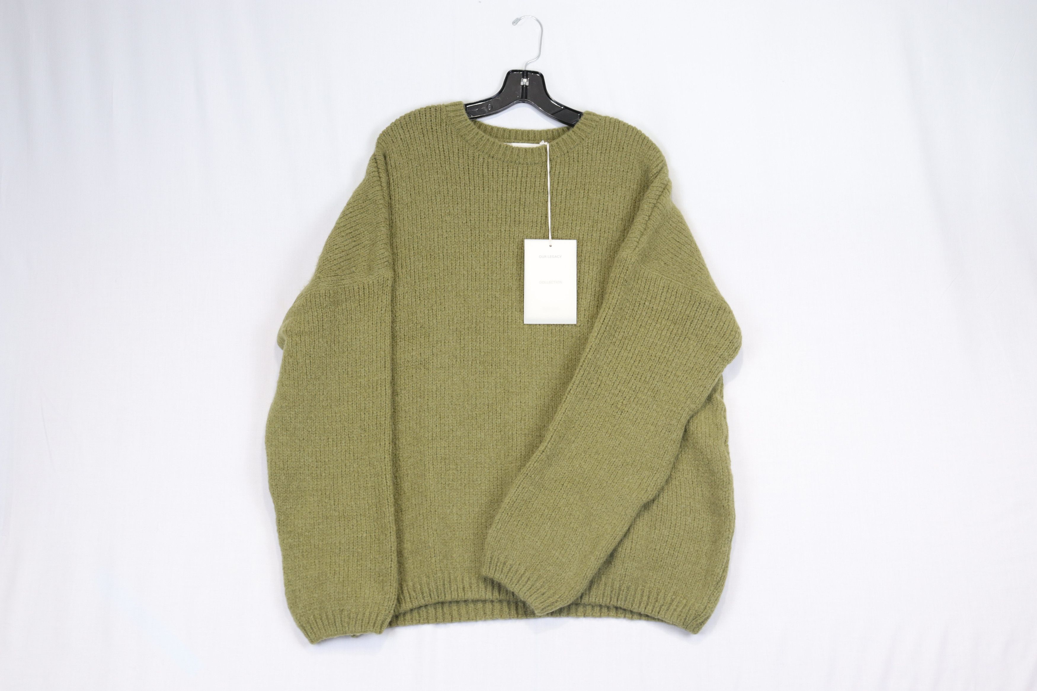 image of Our Legacy O1Rshd11223 Popover Roundneck Swamp Green Alpaca, Men's (Size Large)