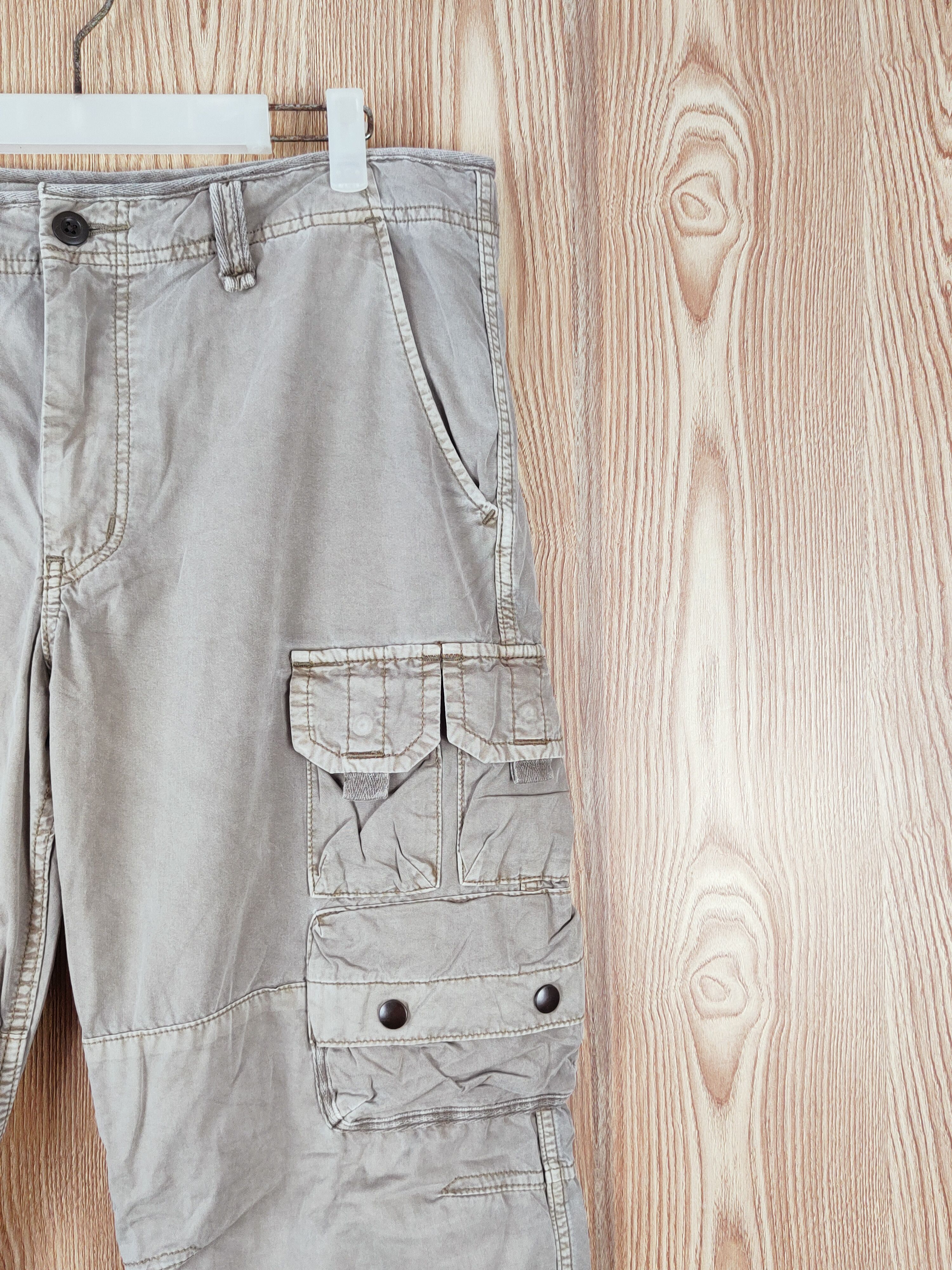 Japanese Brand DL Uniqlo Beige Multipocket Tactical Cargo Pants #W929 Size US 34 / EU 50 - 5 Thumbnail