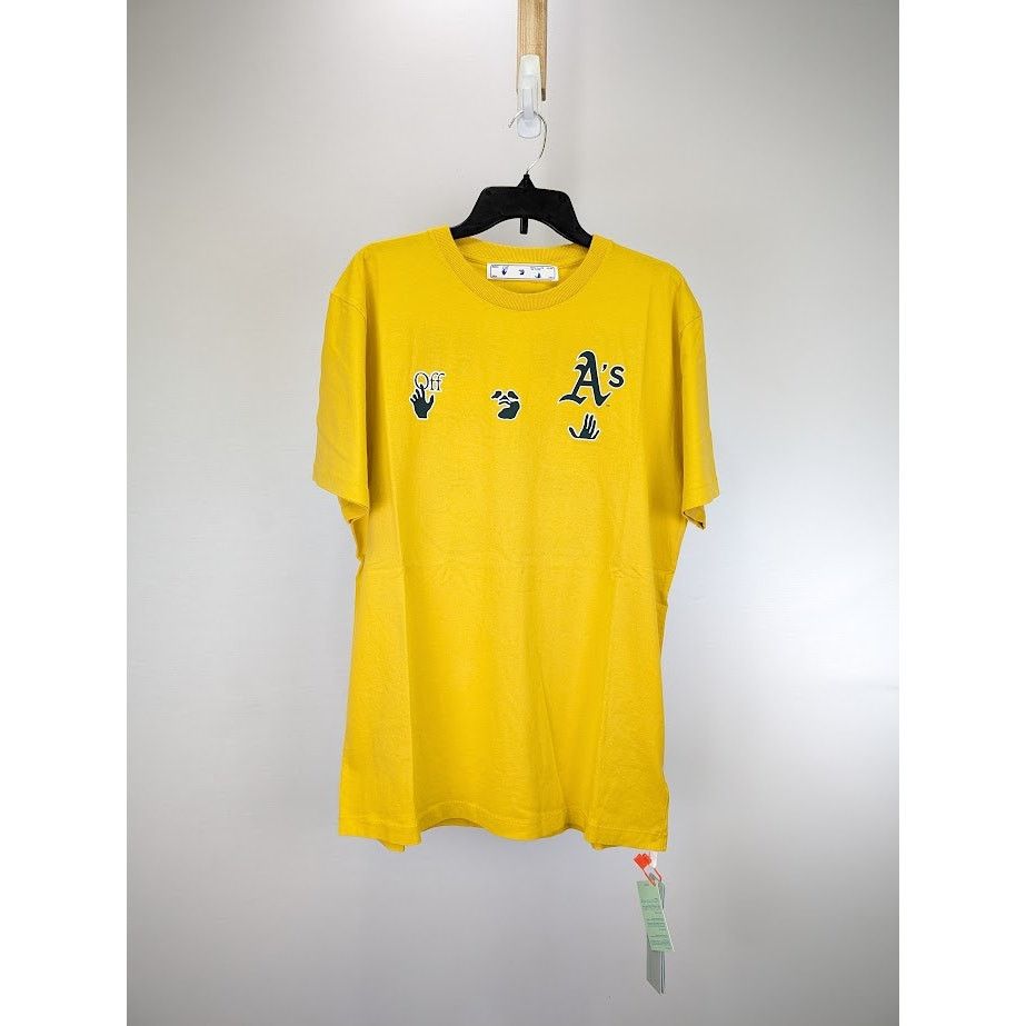 Off-White o1rshd1 MLB- Oakland Athletics Short Sleeve T-Shirt Yellow Size US XL / EU 56 / 4 - 1 Thumbnail