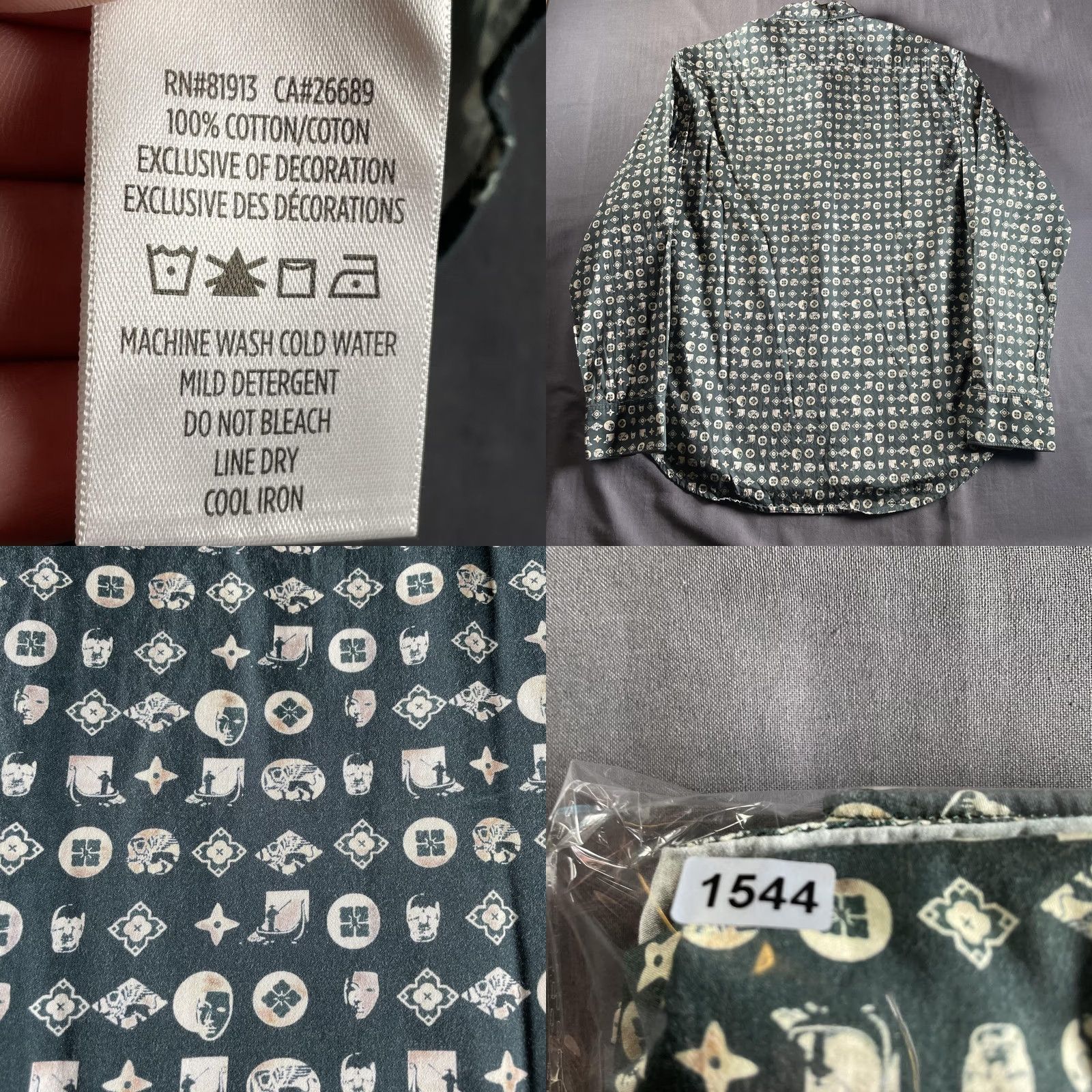 Robert Graham Robert Graham Shirt Mens XL Green Classic Fit Long Sleeve Button Up Flip Cuff Size US XL / EU 56 / 4 - 8 Thumbnail