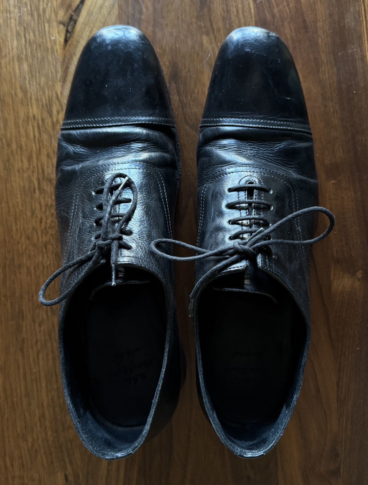 n.d.c. made by hand n.d.c. Black Cap Toe Leather Shoes Size US 10 / EU 43 - 4 Thumbnail