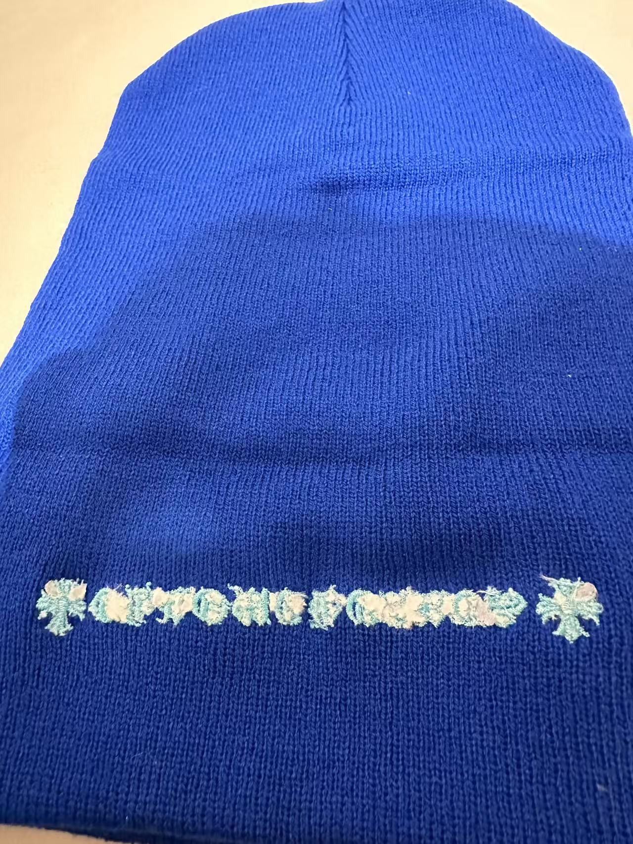 Chrome Hearts Chrome Hearts Embroidered Triple Crosses CH Script Beanie Size ONE SIZE - 5 Thumbnail