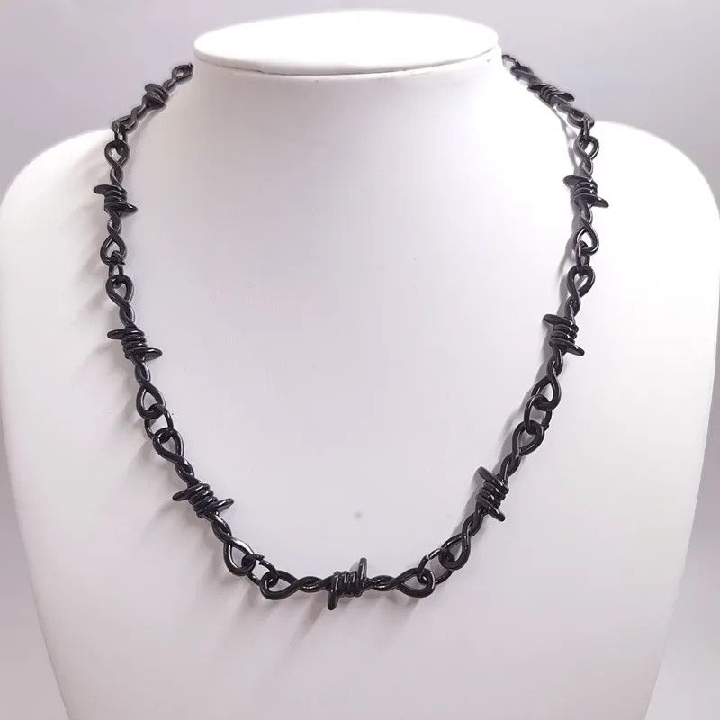 Jewelry Small Wire Brambles Iron Black Choker Necklace Size ONE SIZE - 1 Preview