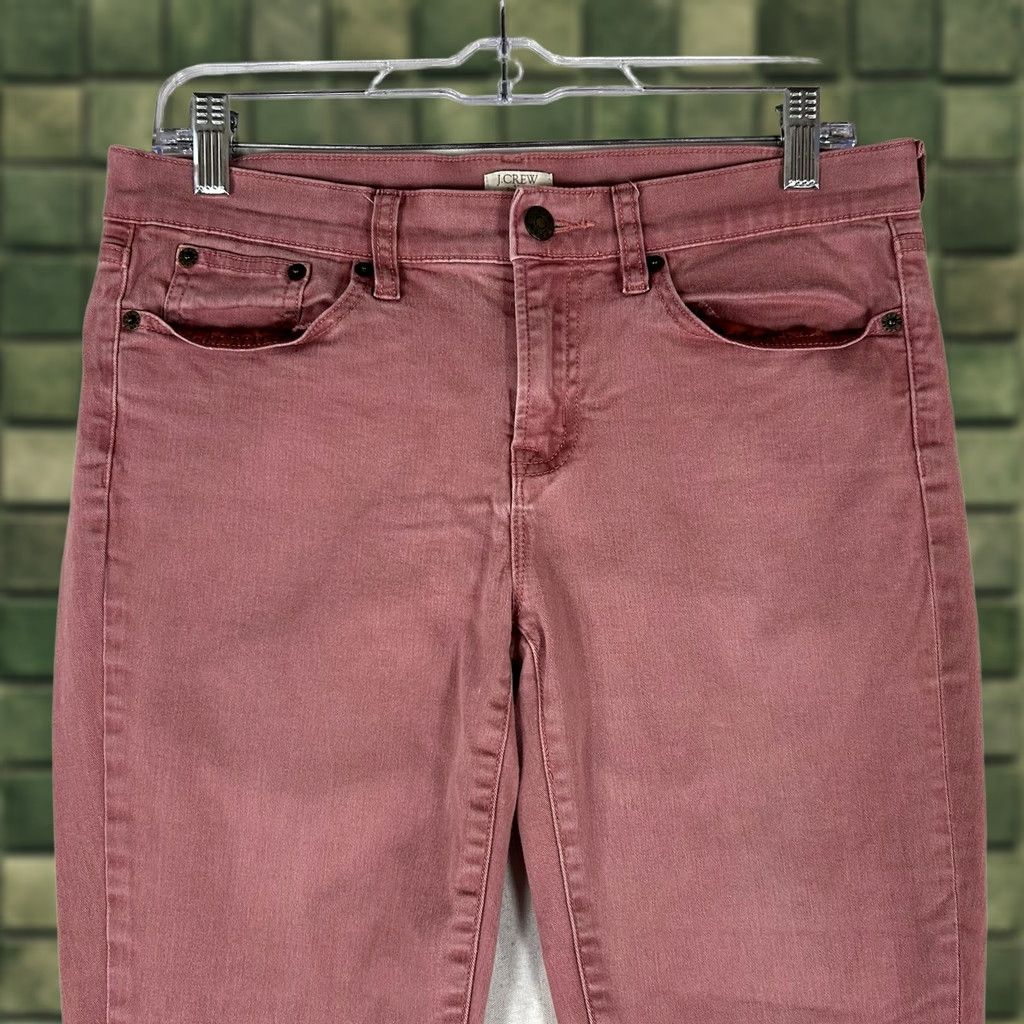 J.Crew J.CREW Skinny Jeans Women's 29 Red Denim Stretch Mid Rise Casual Size 29" - 1 Thumbnail