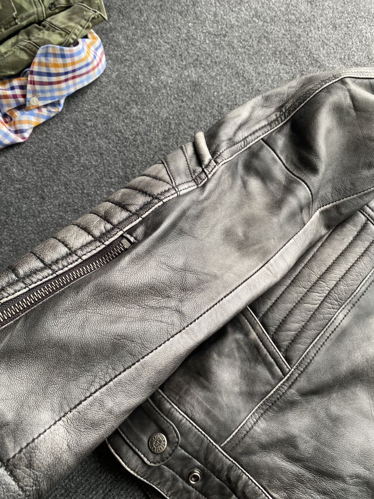 Japanese Brand 🔥Dirty 12 Opium Punk leather jacket racing moto mens m Size US M / EU 48-50 / 2 - 12 Thumbnail