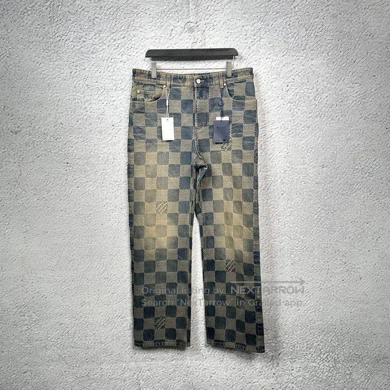 Louis Vuitton Louis Vuitton FW24 Logo Jacquard Check Zipper Straight-Leg Size US 34 / EU 50 - 1 Thumbnail