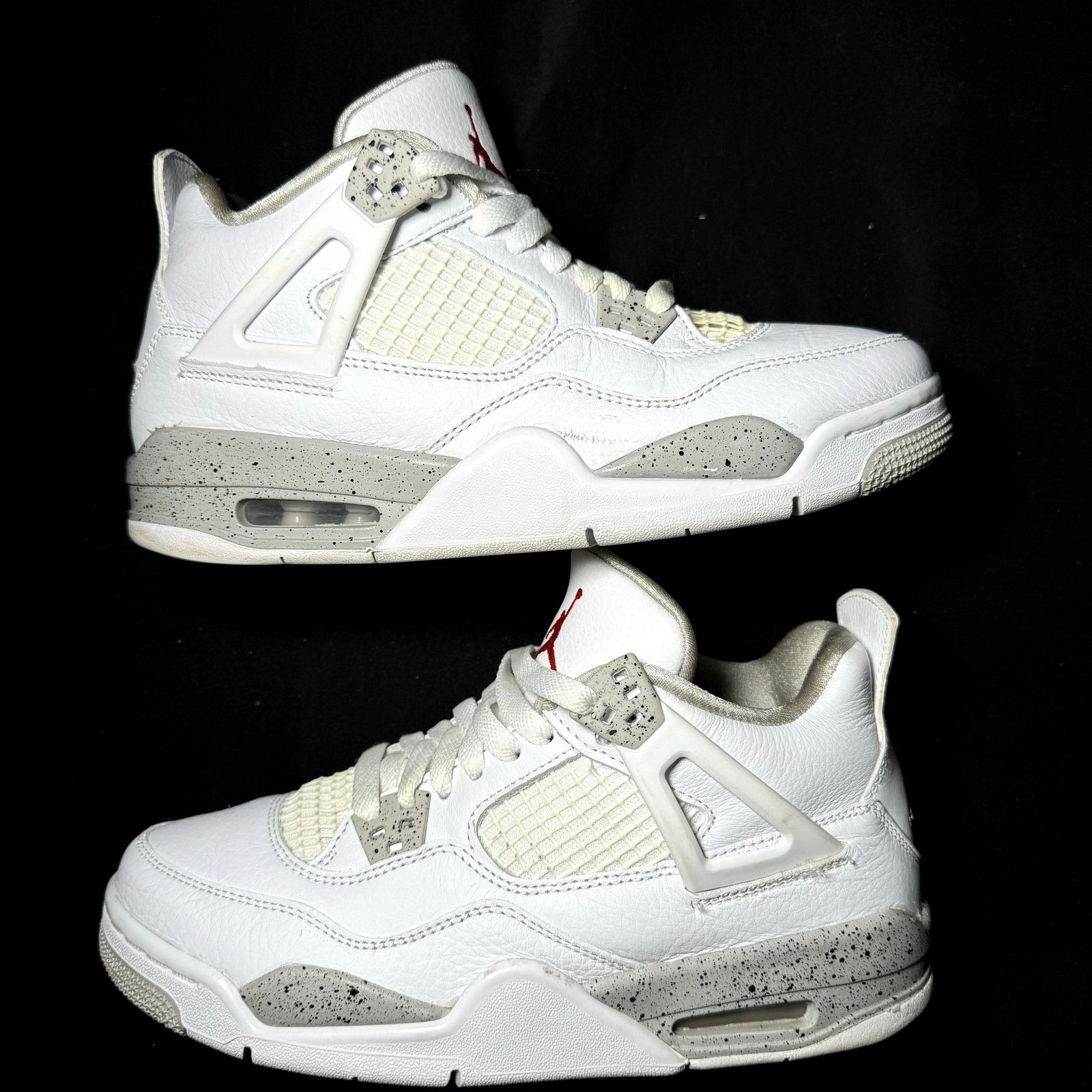 Jordan Brand × Nike Size 6.5 - Nike Air Jordan 4 Retro GS White Oreo 2021 Shoes Size US 6.5 / EU 39-40 - 2 Thumbnail