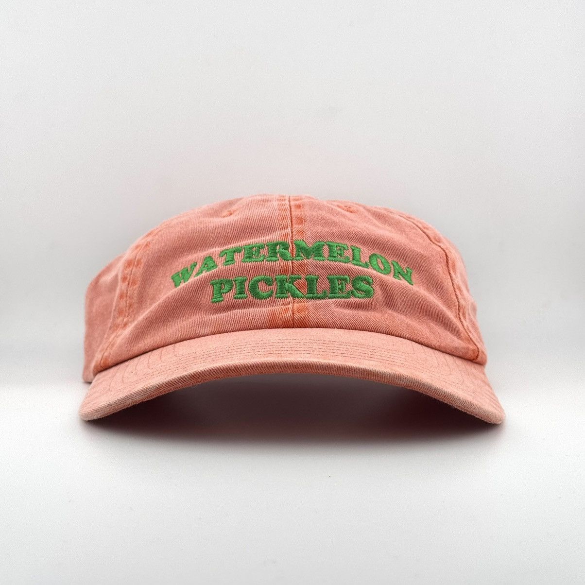 Japanese Brand Positive Messages “Watermelon Pickles” Washed Dad Cap Size ONE SIZE - 1 Thumbnail