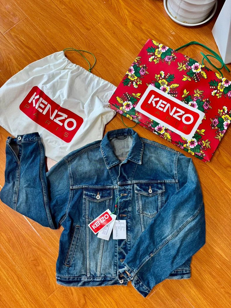 Vintage KENZO Blue Washed Denim Jacket - dmc Size US XL / EU 56 / 4 - 1 Thumbnail
