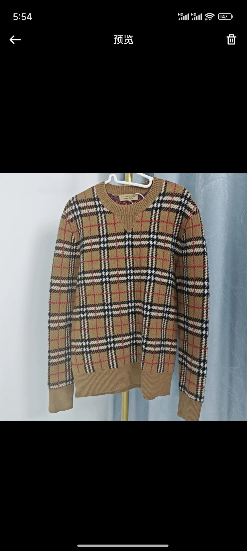 Burberry Burberry Classic Plaid Wool Sweater Size US XS / EU 42 / 0 - 1 Thumbnail