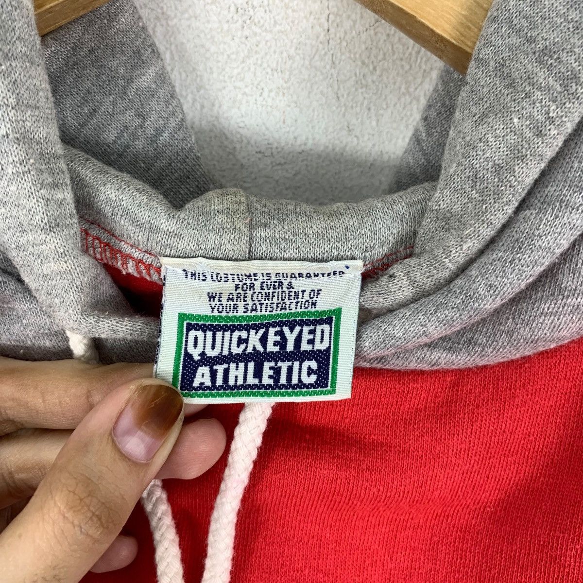 Vintage Vintage 90’ QUICKEYED ATHLETIC Minimalist Design Hoodie Size M / US 6-8 / IT 42-44 - 7 Thumbnail