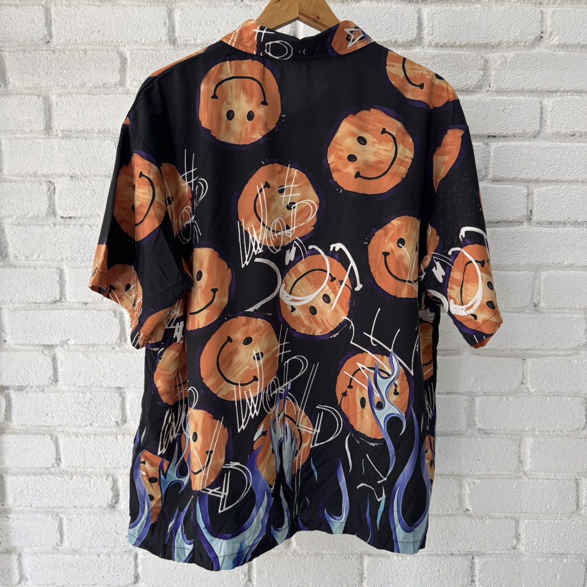 Vintage Smiley All Over Print Shirt Size US XL / EU 56 / 4 - 2 Thumbnail