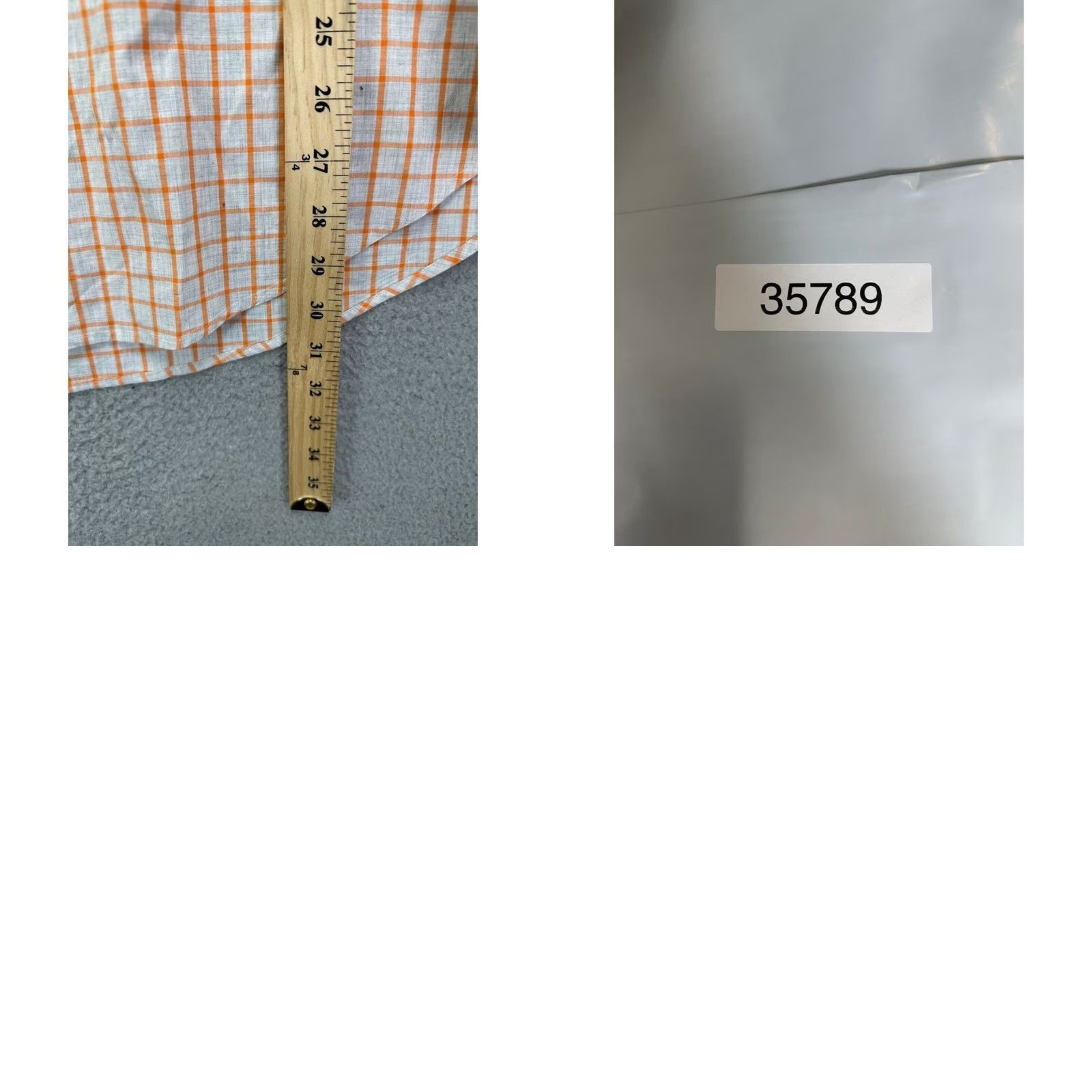 Vintage Thomas Dean Shirt Mens Large Orange Grid Check Plaid Button Down Long Sleeve Size US L / EU 52-54 / 3 - 8 Thumbnail