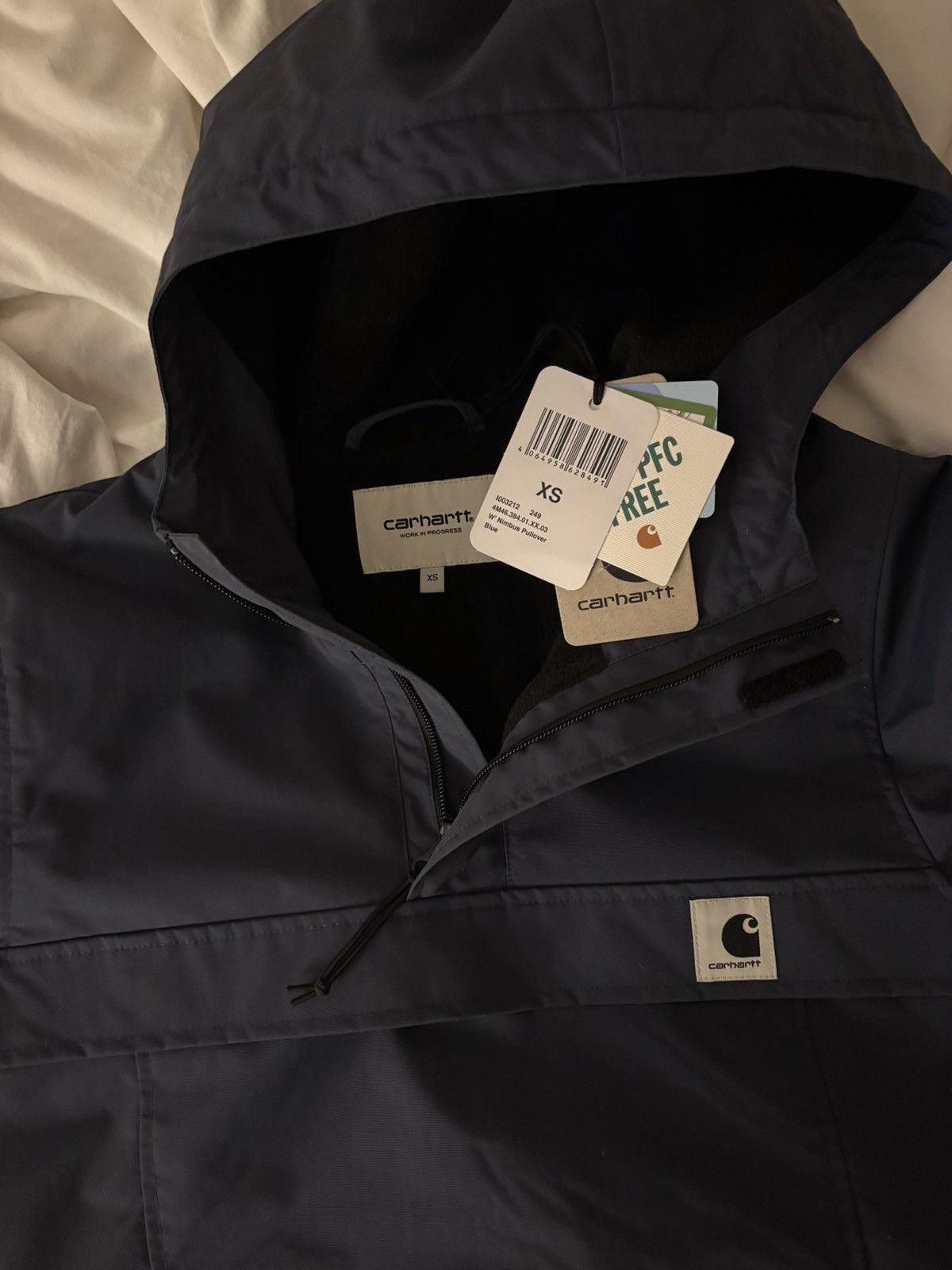 Carhartt Wip Carhartt WIP Nimbus Pullover Blue Anorak Jacket Size XS / US 0-2 / IT 36-38 - 3 Thumbnail