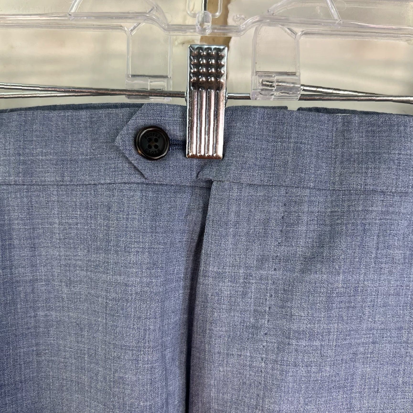 Proper Cloth VINTAGE Proper Cloth Dress Pants Mens Size 54 Blue Wool Straight Leg Formal 130's Tropical City Size US 38 / EU 54 - 3 Thumbnail
