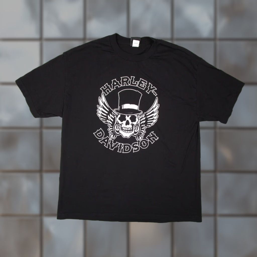 Harley Davidson Harley-Davidson Graphic Shirt Mens XL Black Oconomowoc Skull Biker Tee Size US XL / EU 56 / 4 - 1 Thumbnail