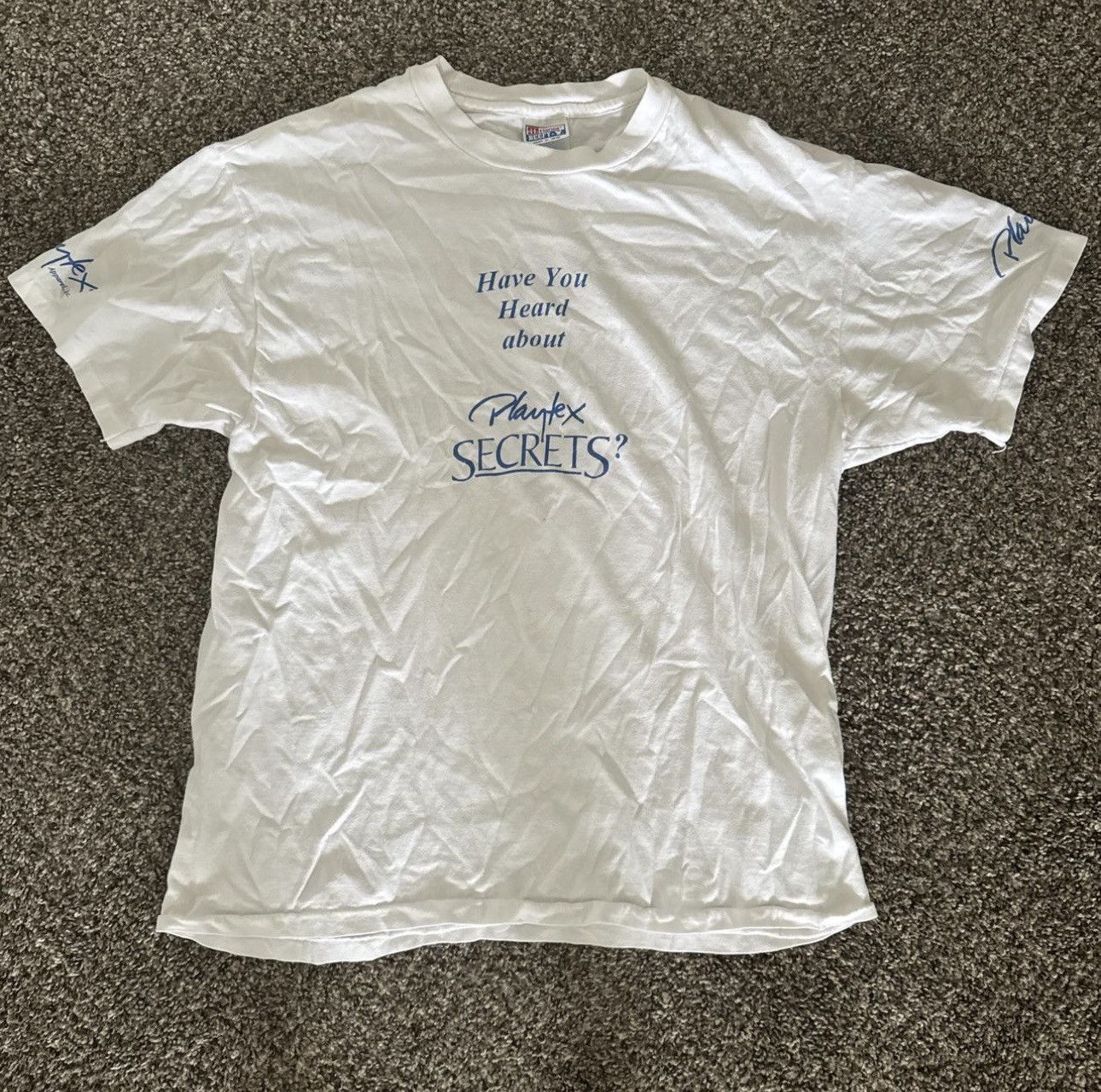 Other × Vintage Vintage "Playtex Saftey Is A Smart Choice" Tee Size US XL / EU 56 / 4 - 1 Thumbnail