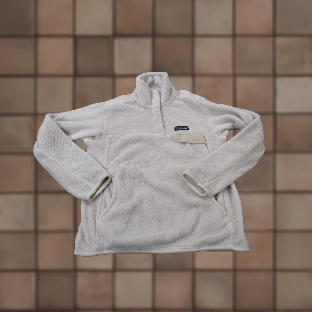 Patagonia Patagonia Jacket Women S White Snap Fleece Polartec Jumper Outdoor Casual Windproof Pockets 25442 Size S / US 4 / IT 40 - 1 Thumbnail
