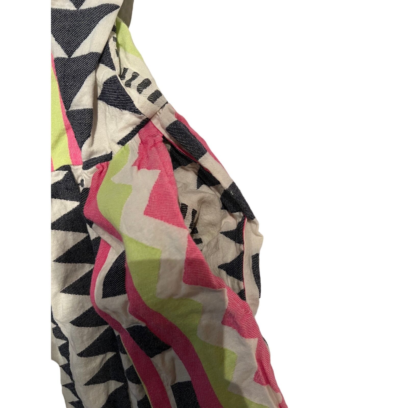 Velvet Velvet Graham & Spencer Large Neon & Black Geometric Dress Size L / US 10 / IT 46 - 7 Thumbnail