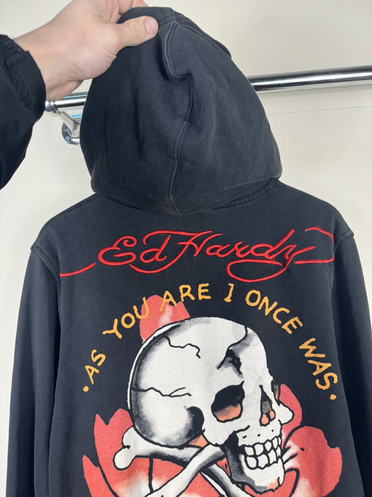 Ed Hardy Ed Hardy by Christian Audigier Distressed Hoodie Size US S / EU 44-46 / 1 - 2 Thumbnail