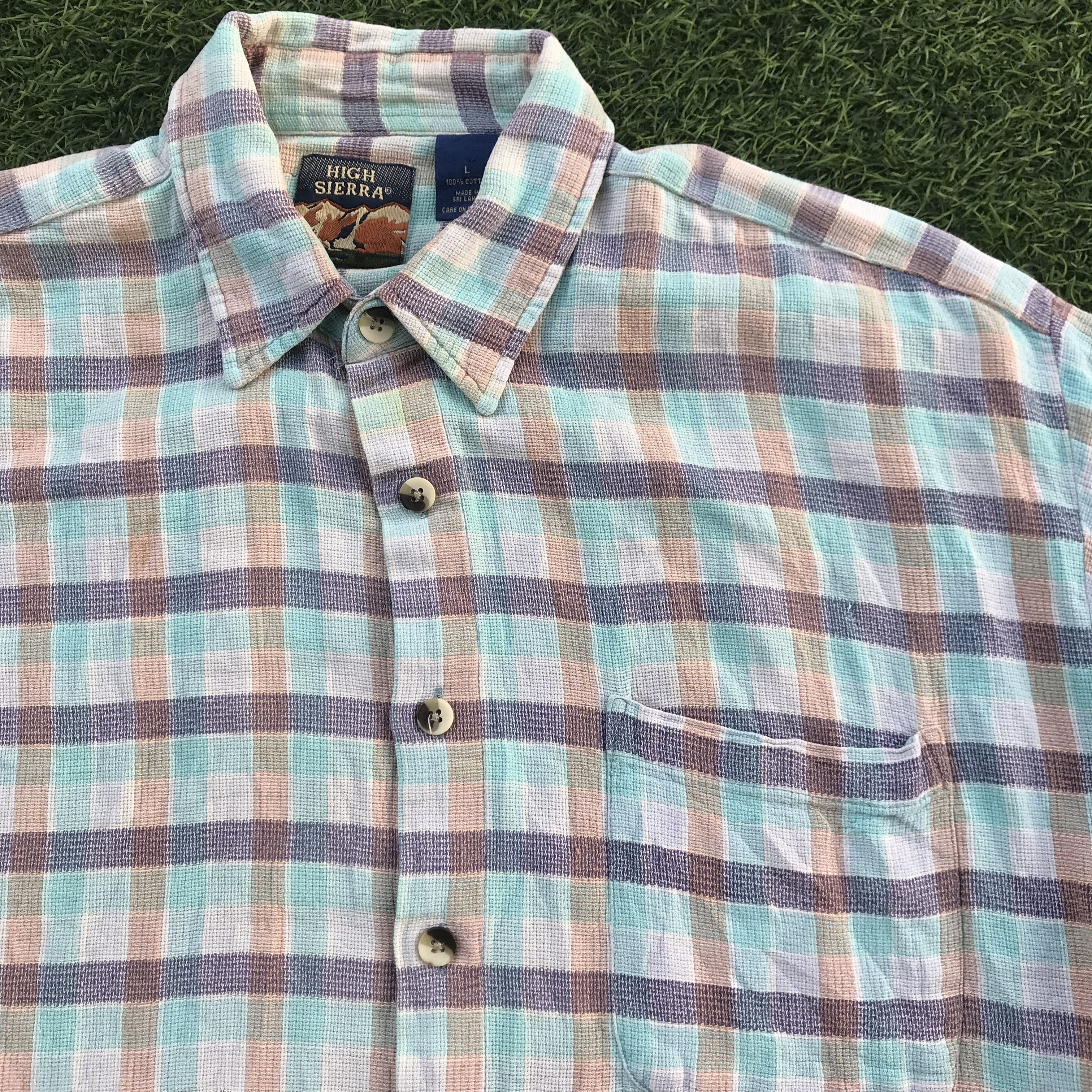 High Sierra × Sierra Designs High Sierra Button Up outdoor mountain casual Shirt short Size US L / EU 52-54 / 3 - 2 Thumbnail