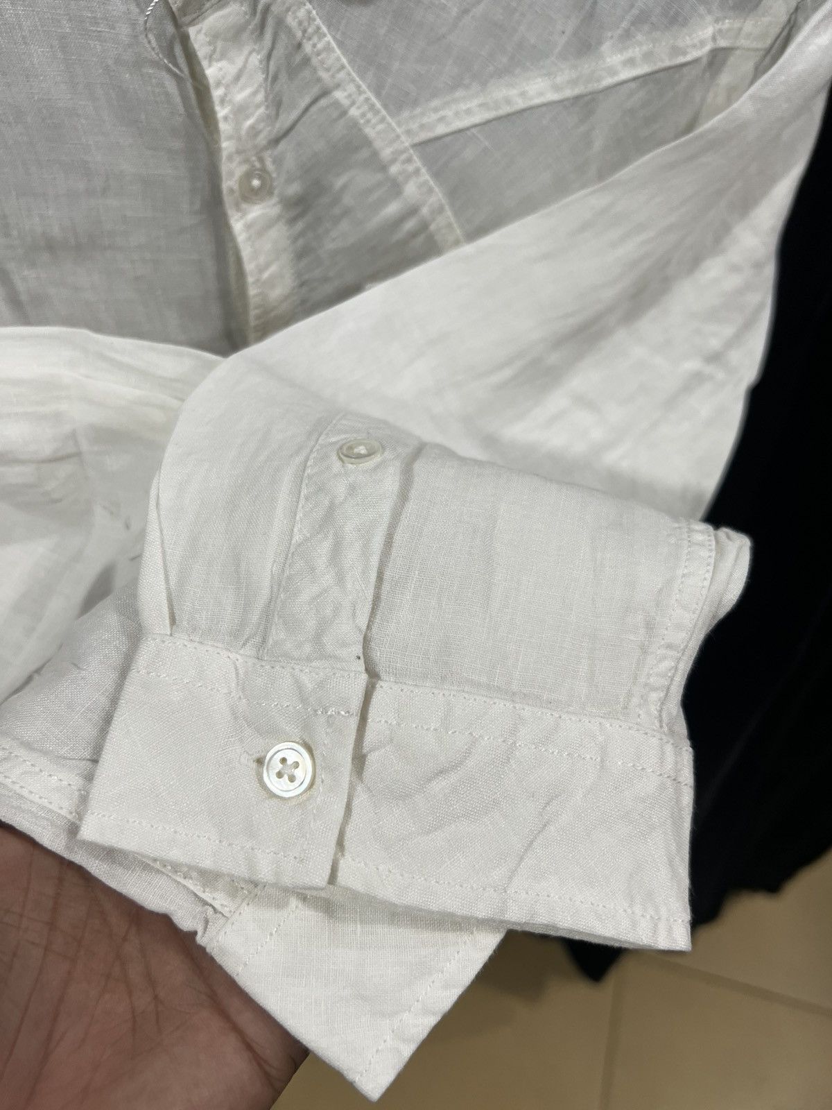 Tornado Mart Tornado Mart Linen White Shirt Size US M / EU 48-50 / 2 - 6 Thumbnail
