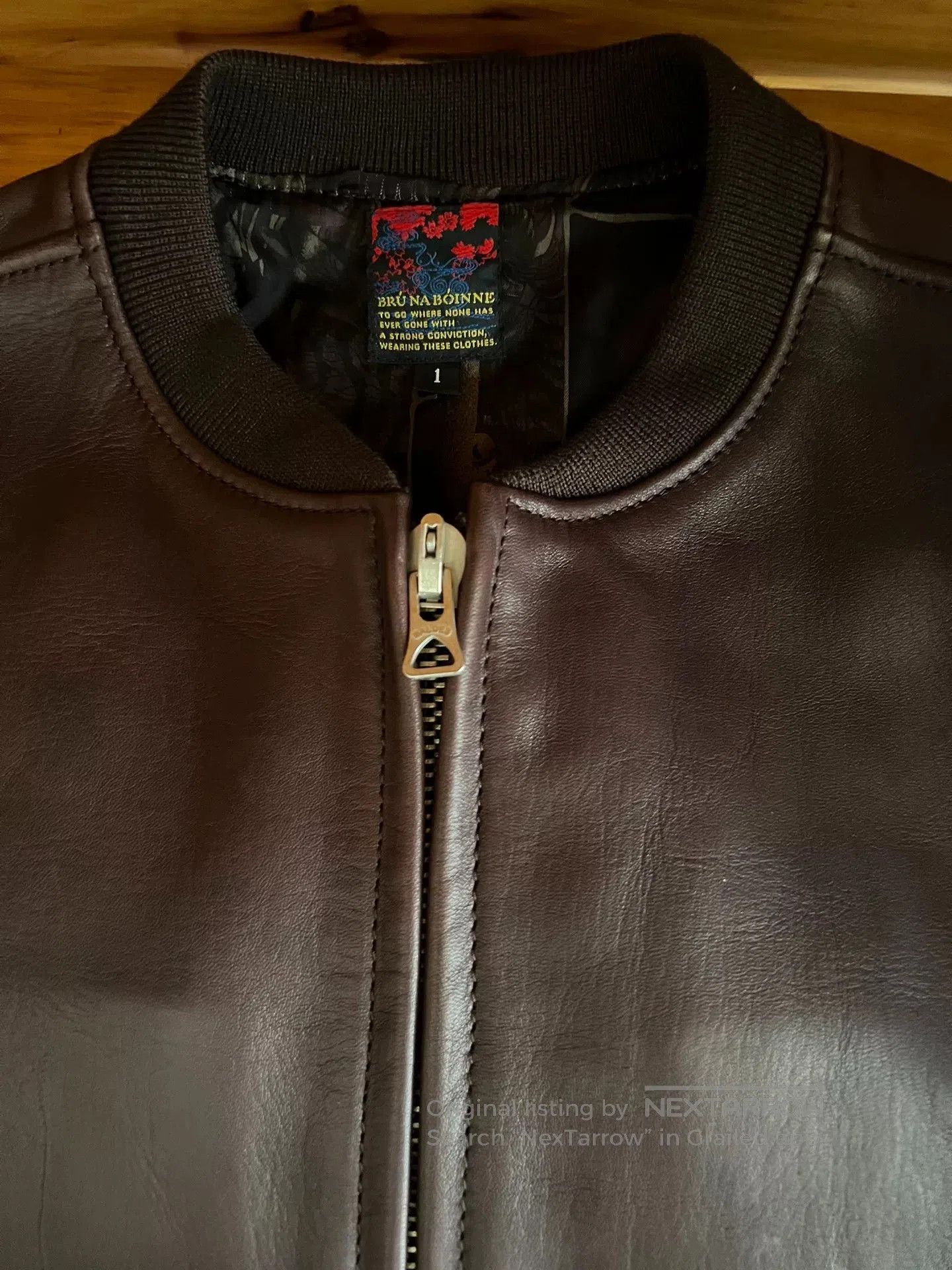 BRU NA BOINNE exquisite ma-1 flight jacket in cherry color. Size US M / EU 48-50 / 2 - 9 Thumbnail