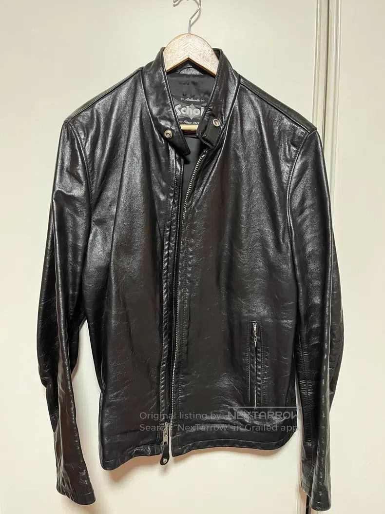Schott Schott Icelandic wax cowhide biker jacket Size US L / EU 52-54 / 3 - 1 Thumbnail